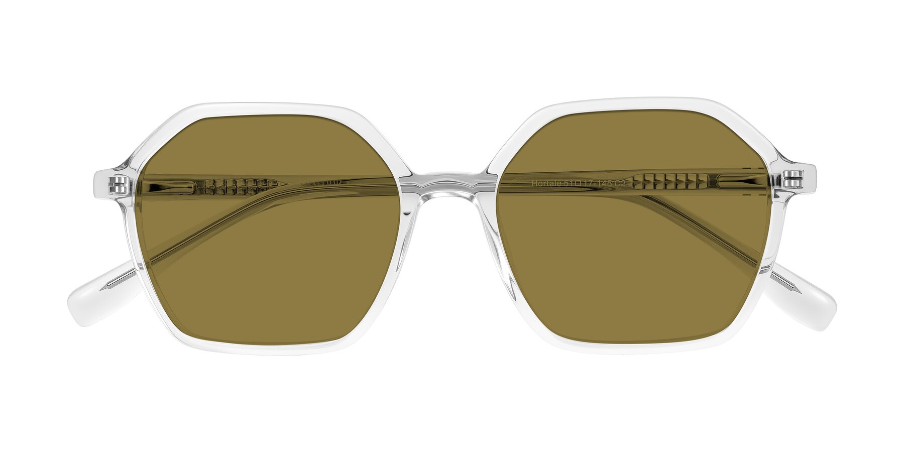 Folded Front of Hortale in Clear with Brown Polarized Lenses