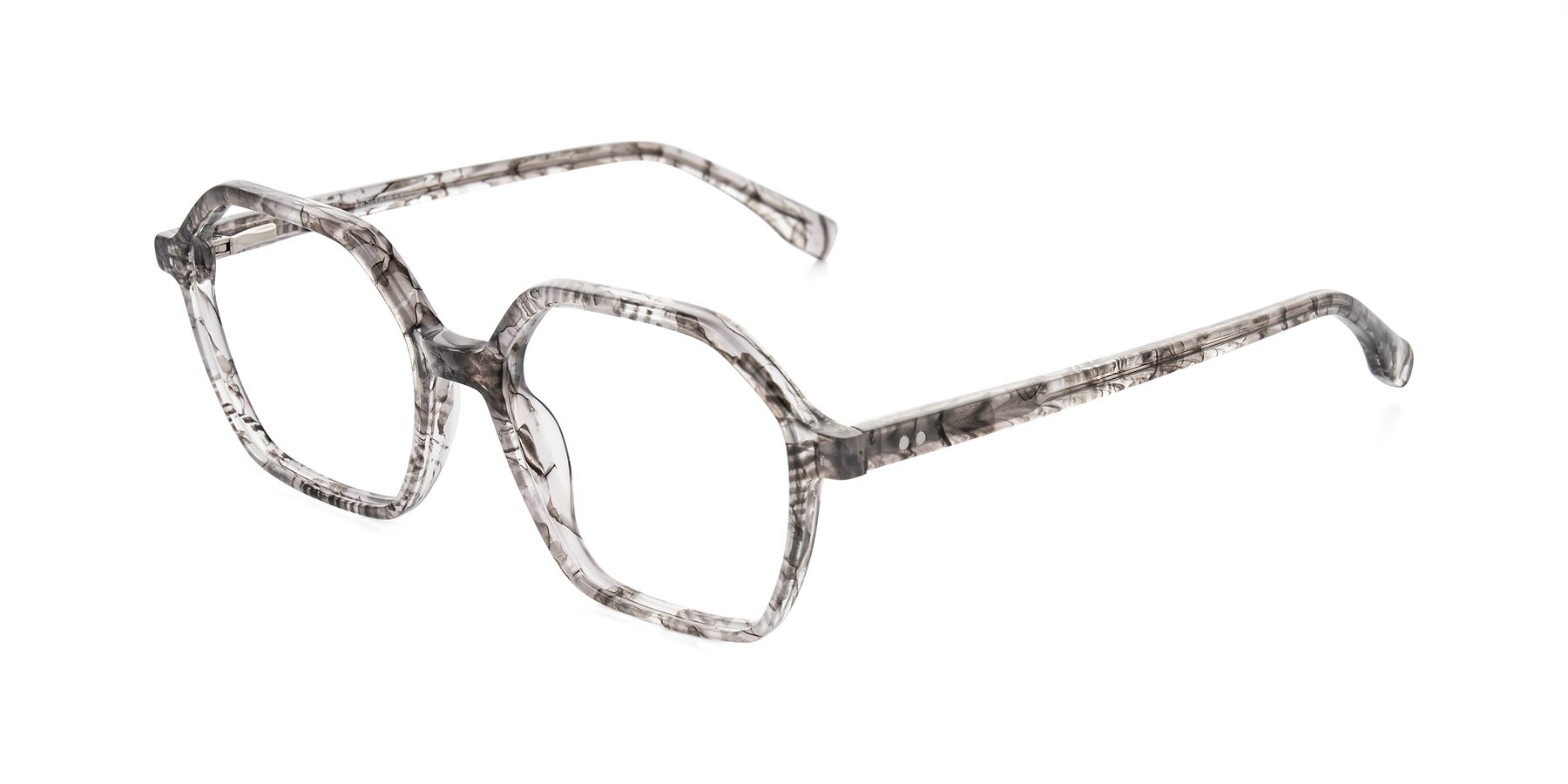 Angle of Hortale in Gray Tortoise with Clear Eyeglass Lenses