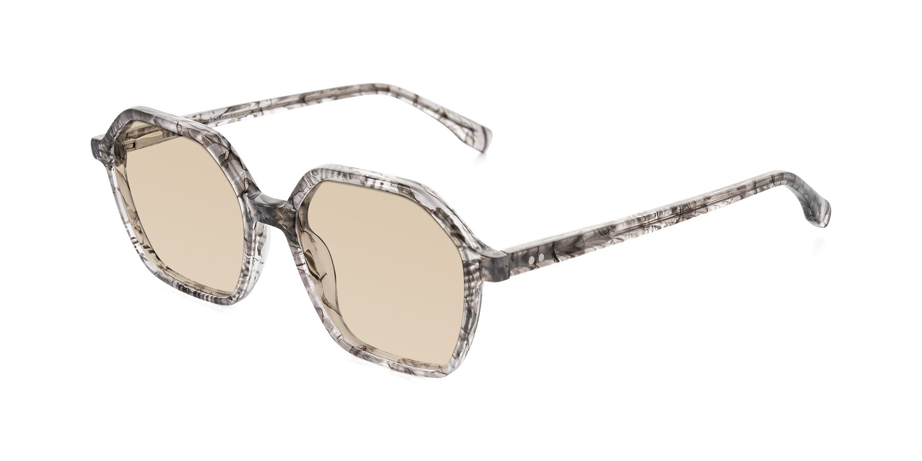 Angle of Hortale in Gray Tortoise with Light Brown Tinted Lenses