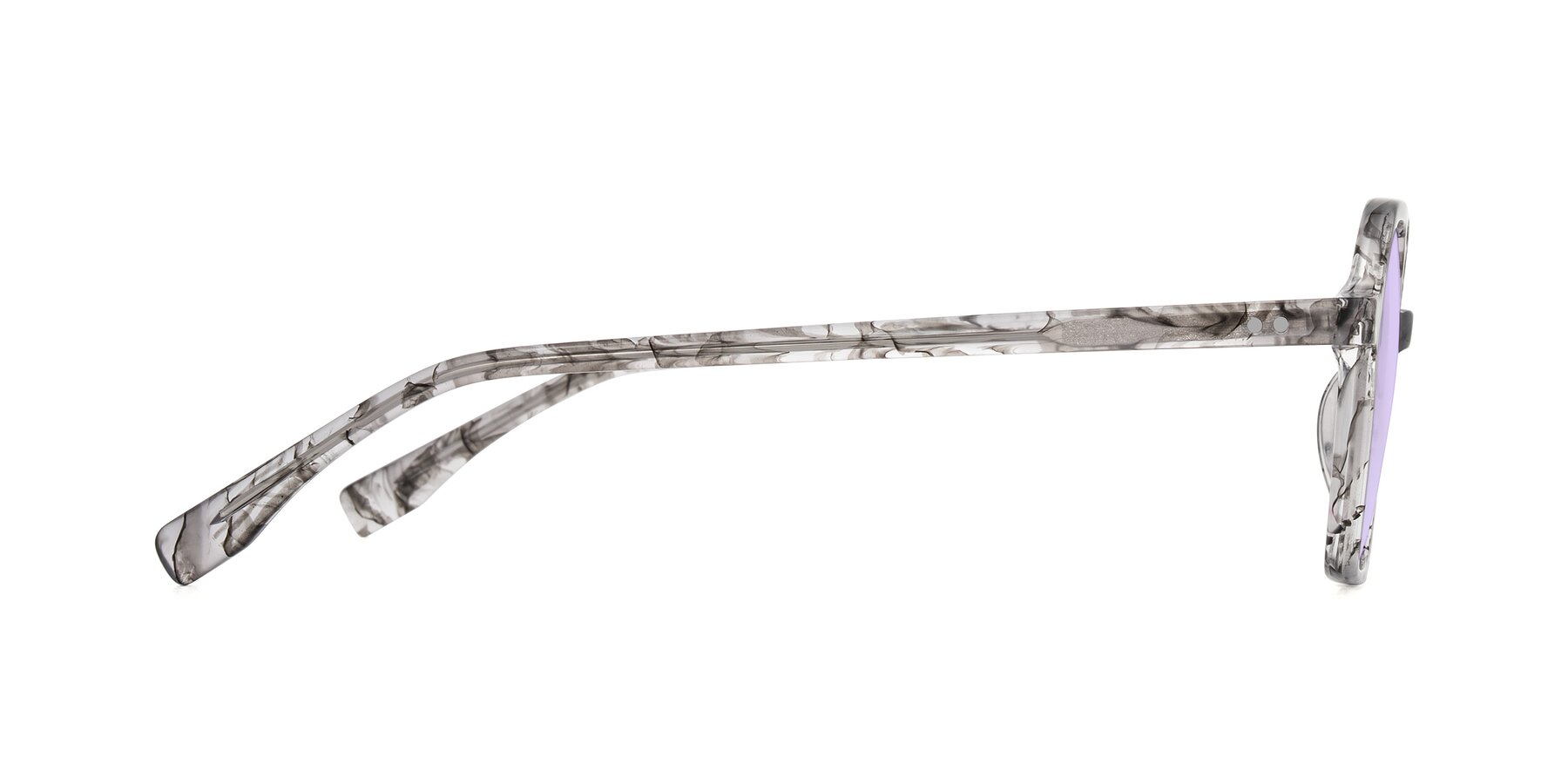 Side of Hortale in Gray Tortoise with Light Purple Tinted Lenses
