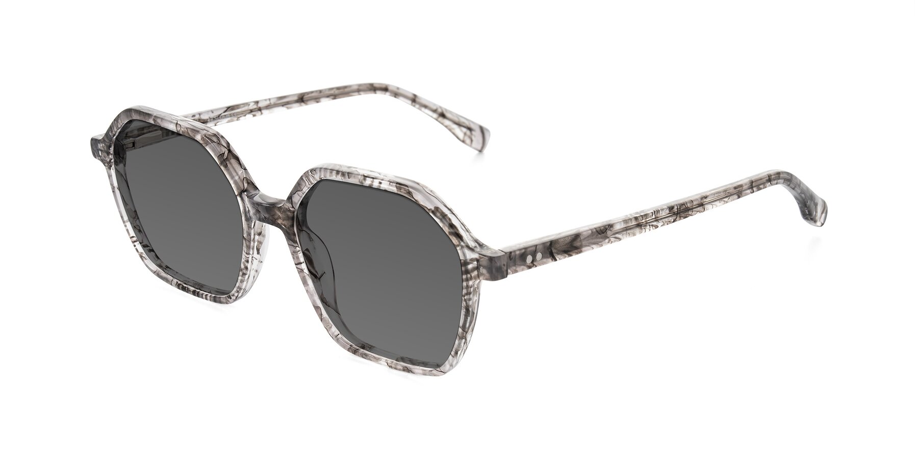 Angle of Hortale in Gray Tortoise with Medium Gray Tinted Lenses