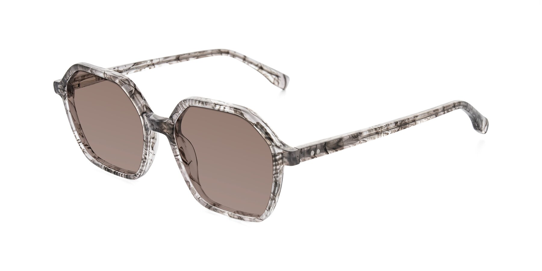 Angle of Hortale in Gray Tortoise with Medium Brown Tinted Lenses