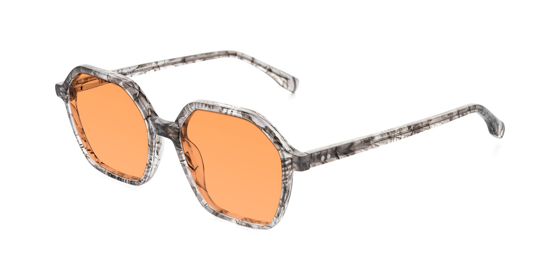Angle of Hortale in Gray Tortoise with Medium Orange Tinted Lenses