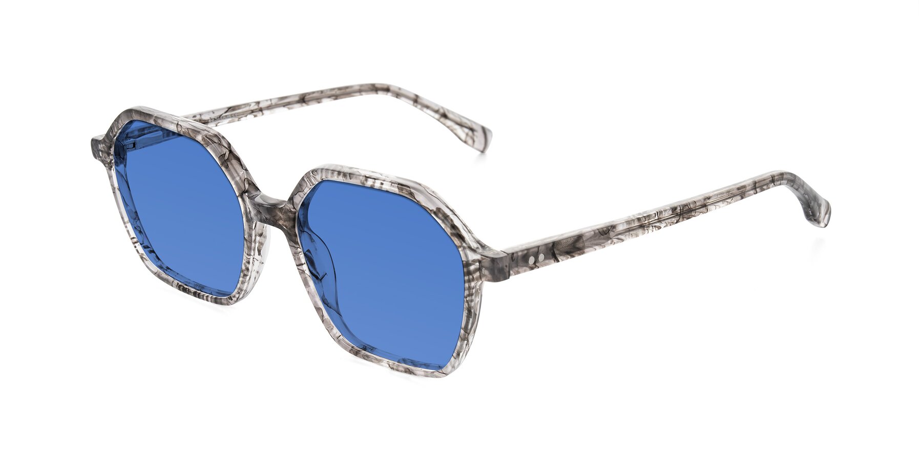 Angle of Hortale in Gray Tortoise with Blue Tinted Lenses