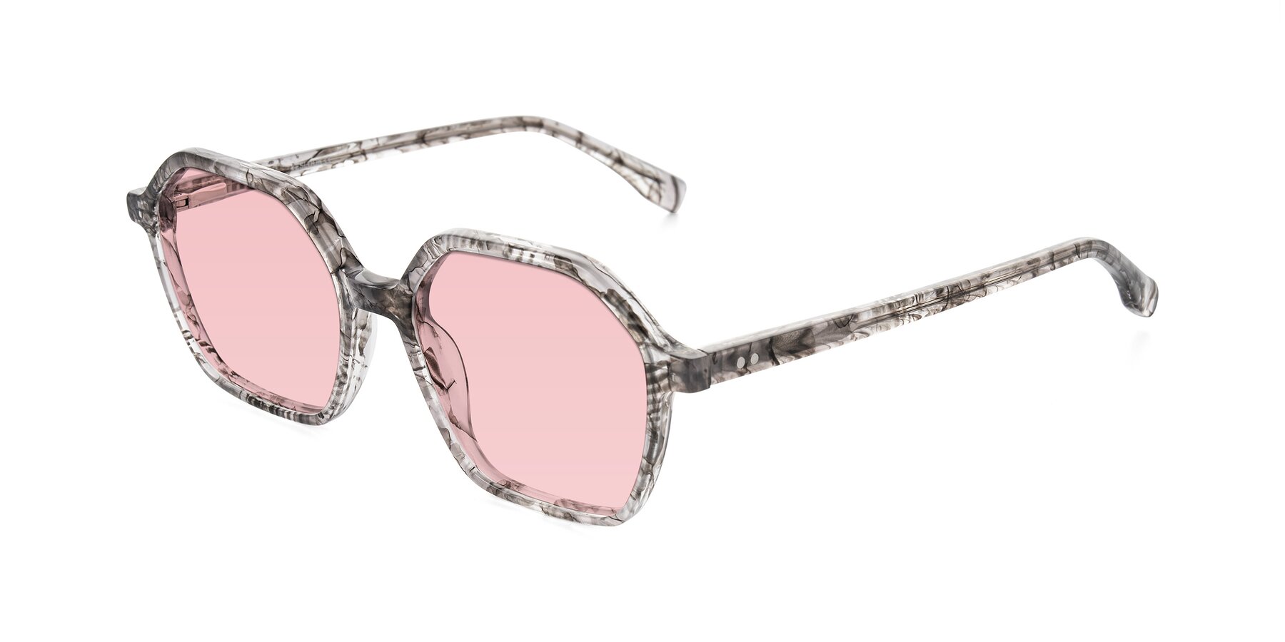 Angle of Hortale in Gray Tortoise with Light Garnet Tinted Lenses