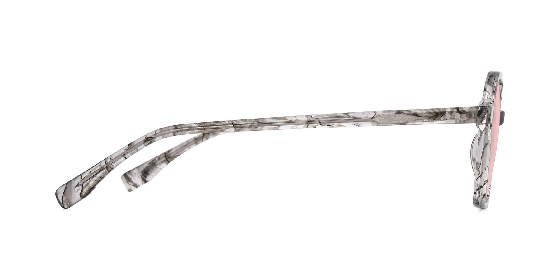 Side of Hortale in Gray Tortoise with Light Garnet Tinted Lenses