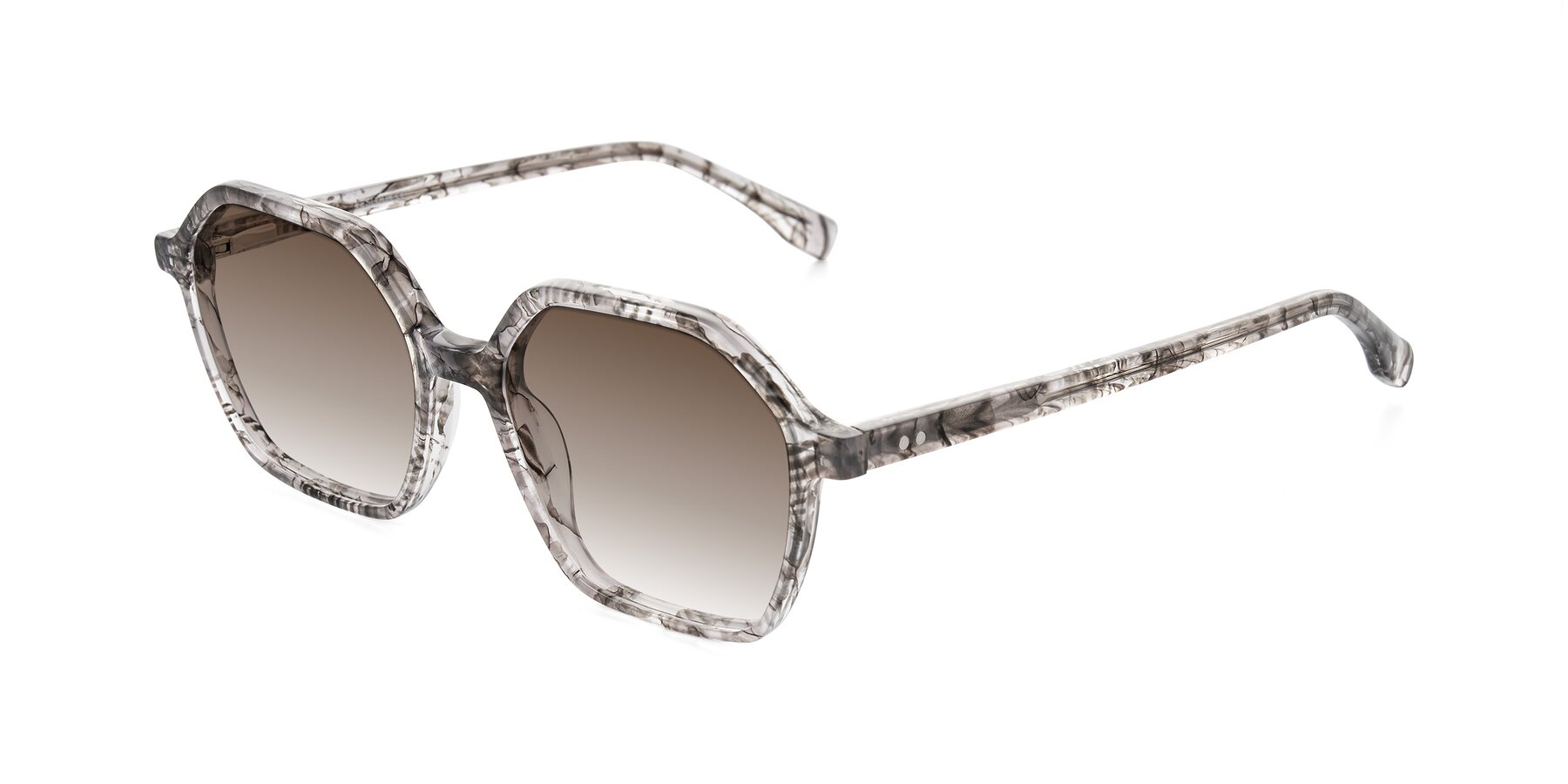 Angle of Hortale in Gray Tortoise with Brown Gradient Lenses