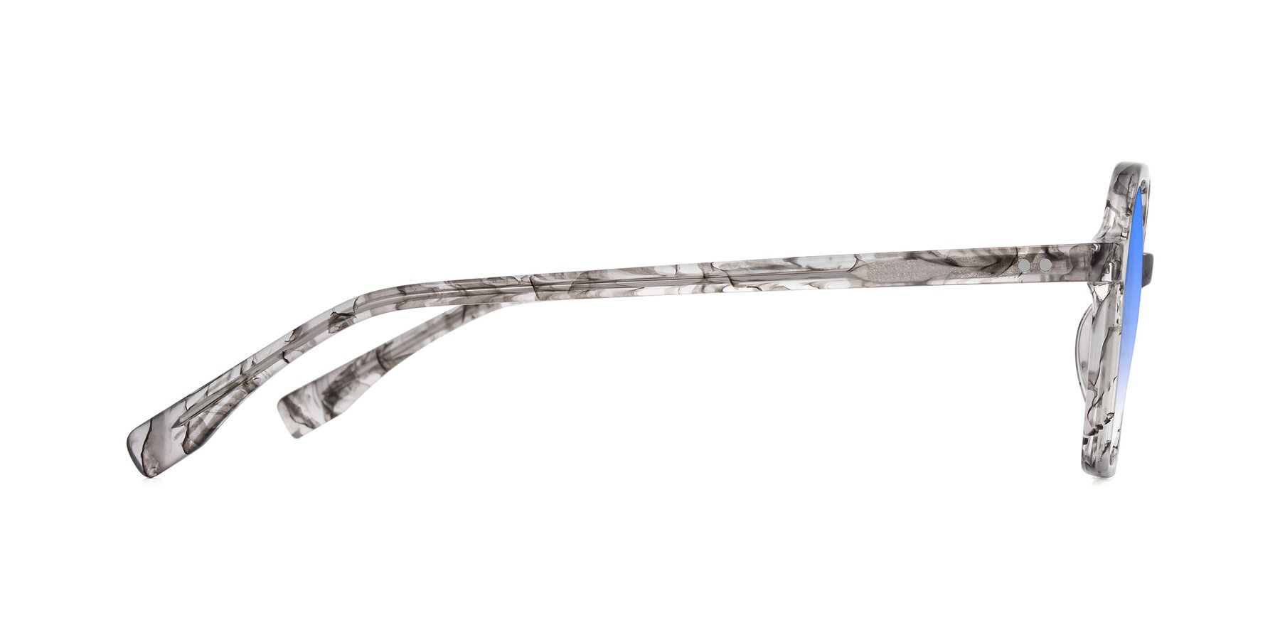 Side of Hortale in Gray Tortoise with Blue Gradient Lenses
