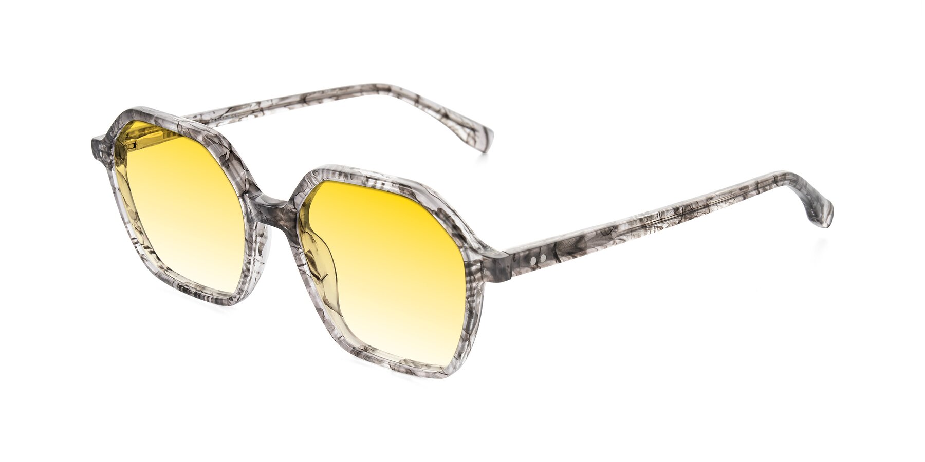 Angle of Hortale in Gray Tortoise with Yellow Gradient Lenses