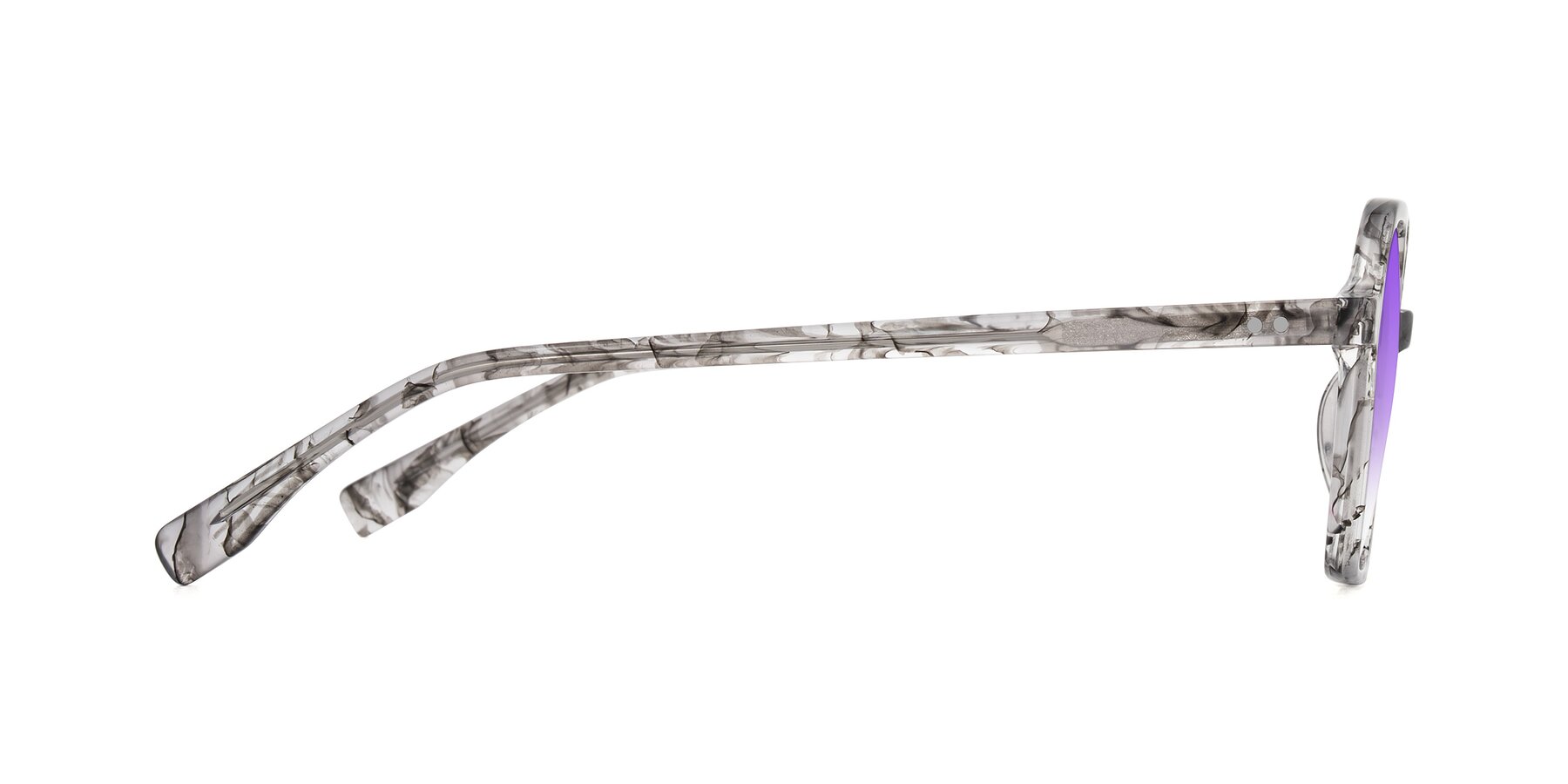 Side of Hortale in Gray Tortoise with Purple Gradient Lenses