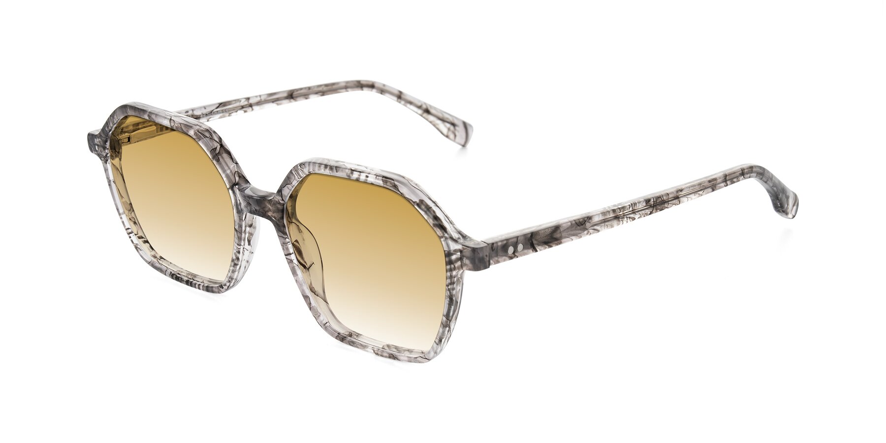 Angle of Hortale in Gray Tortoise with Champagne Gradient Lenses