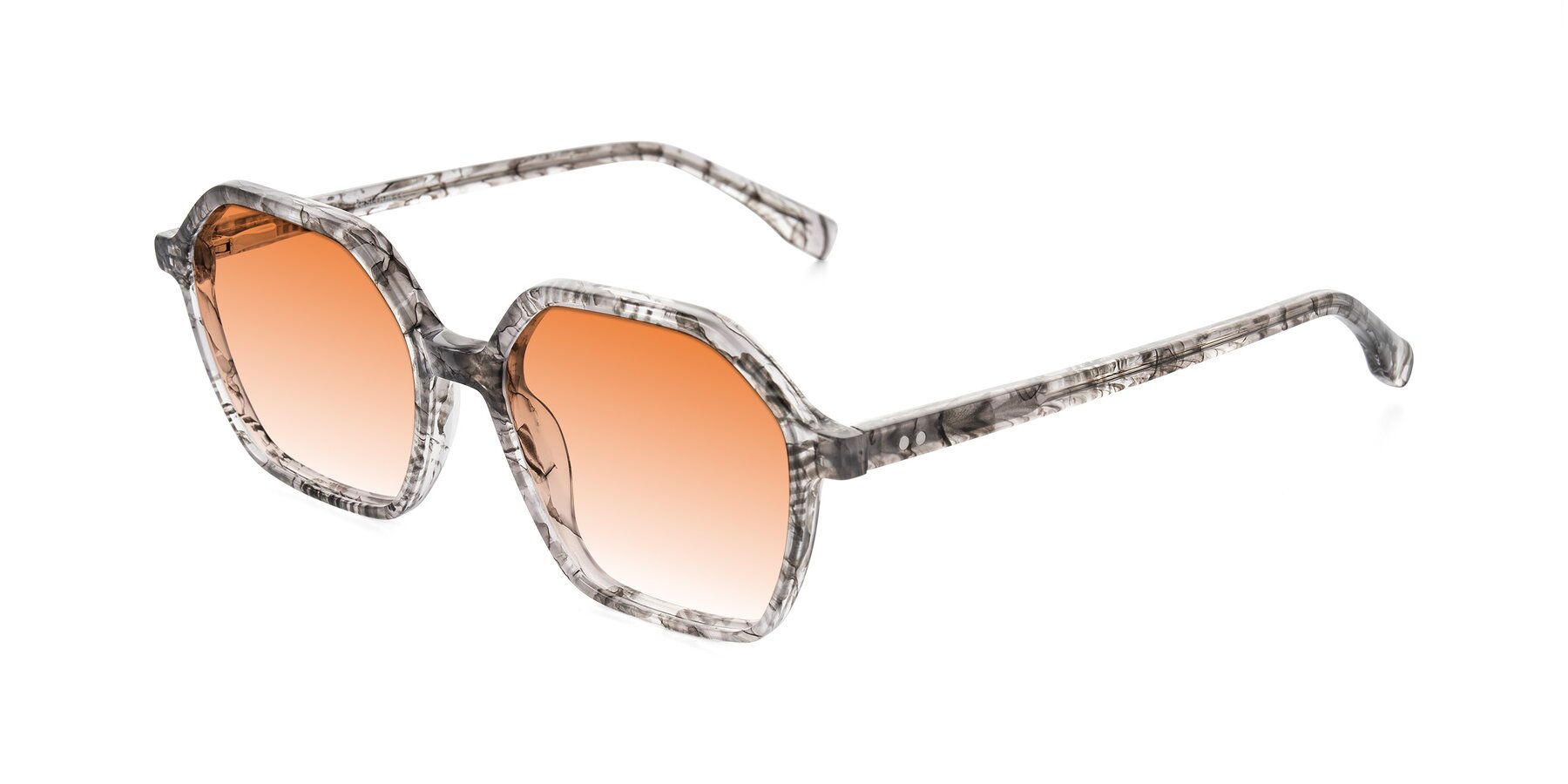 Angle of Hortale in Gray Tortoise with Orange Gradient Lenses