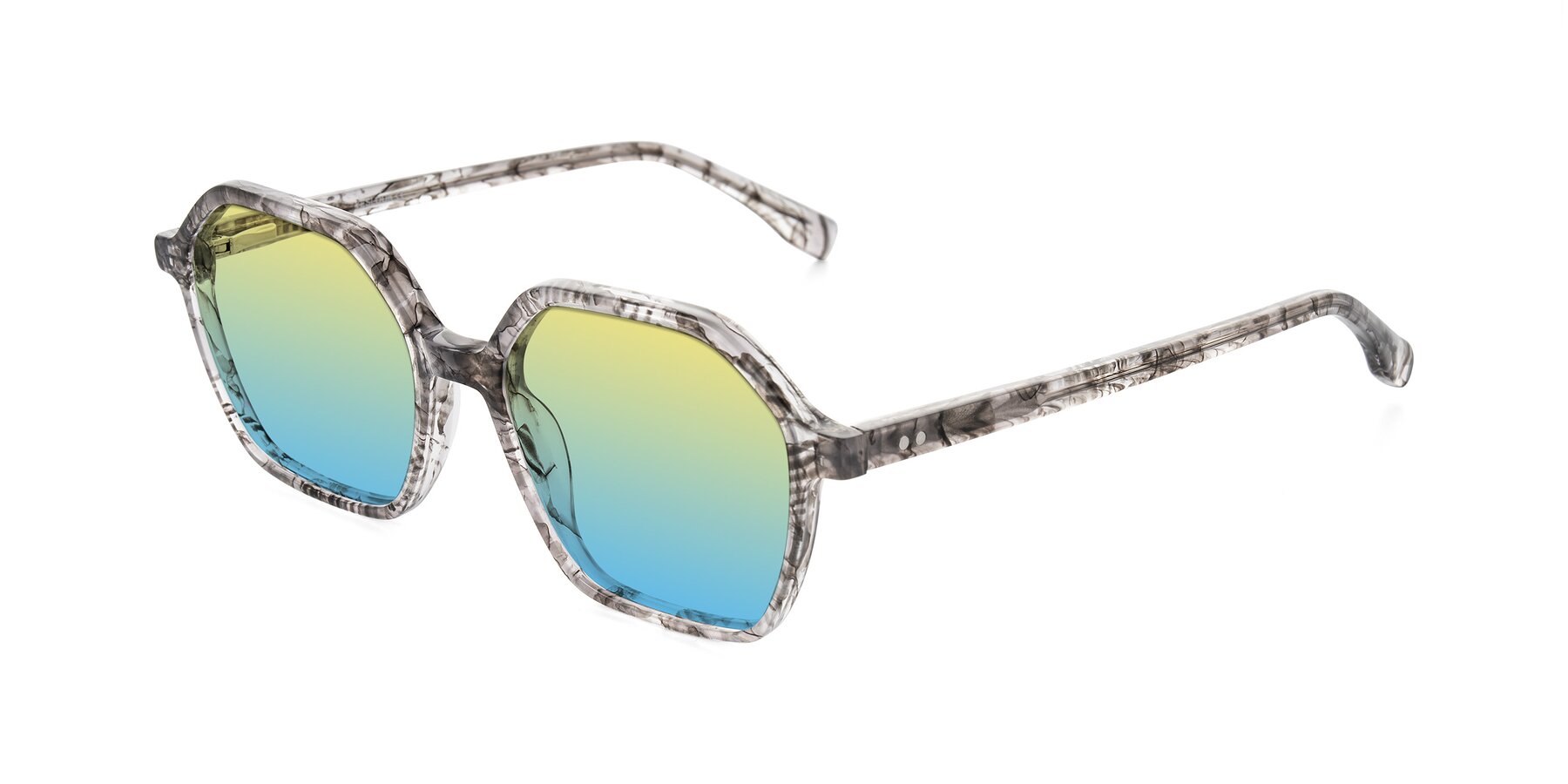 Angle of Hortale in Gray Tortoise with Yellow / Blue Gradient Lenses