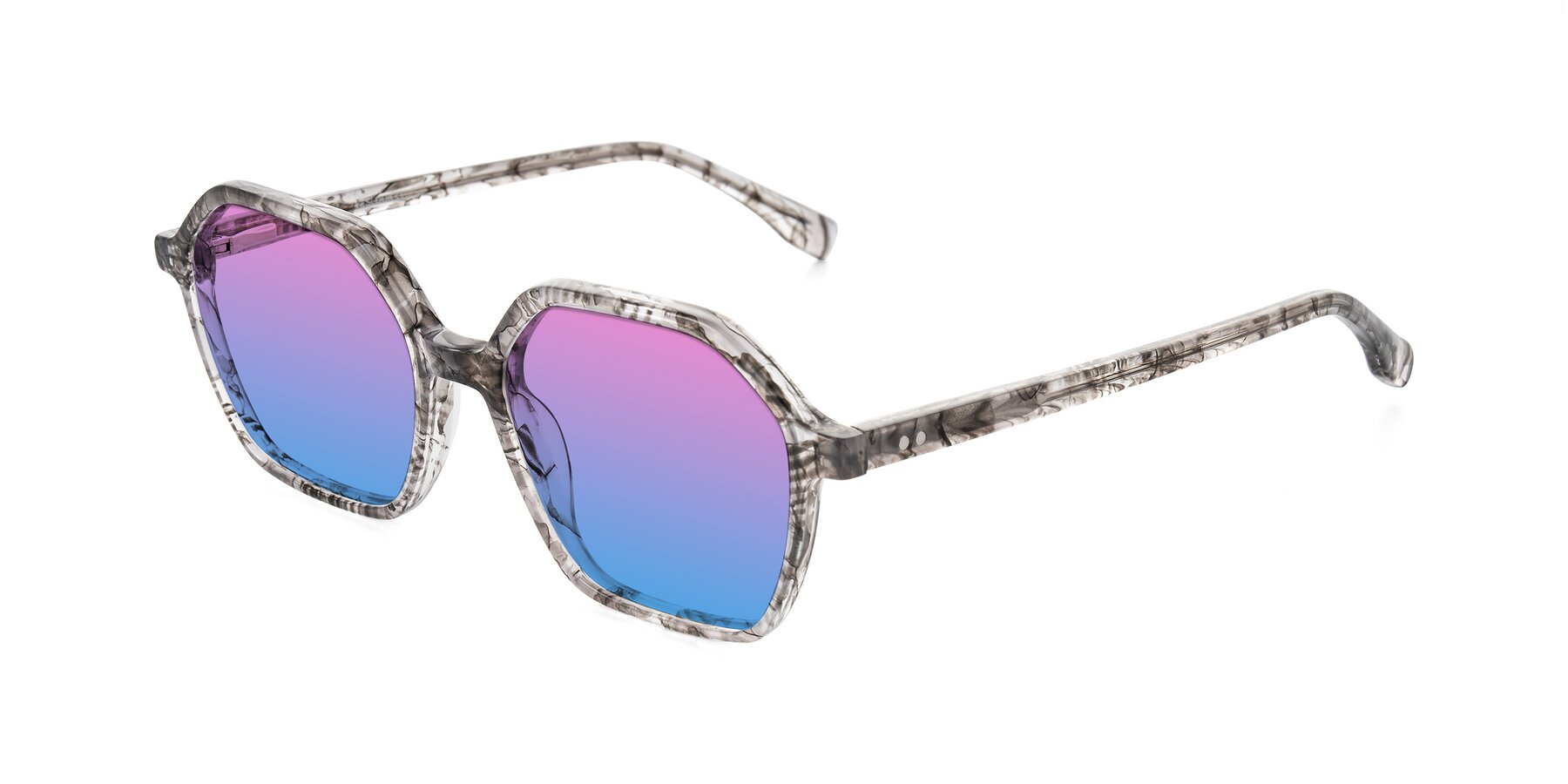 Angle of Hortale in Gray Tortoise with Pink / Blue Gradient Lenses
