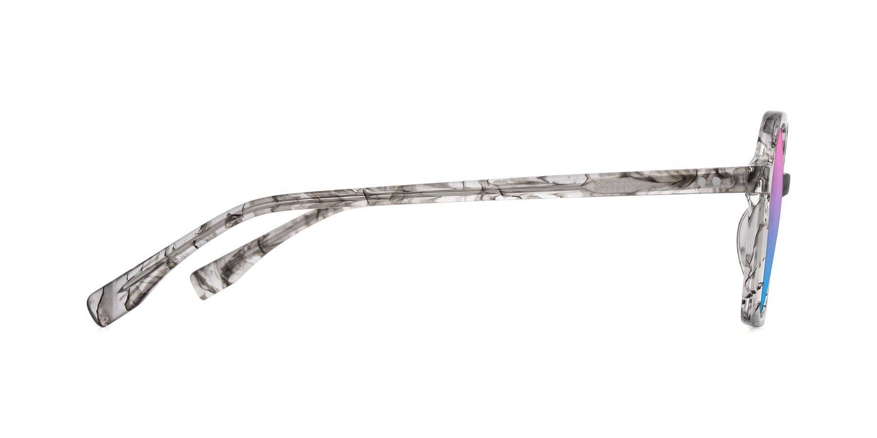 Side of Hortale in Gray Tortoise with Pink / Blue Gradient Lenses