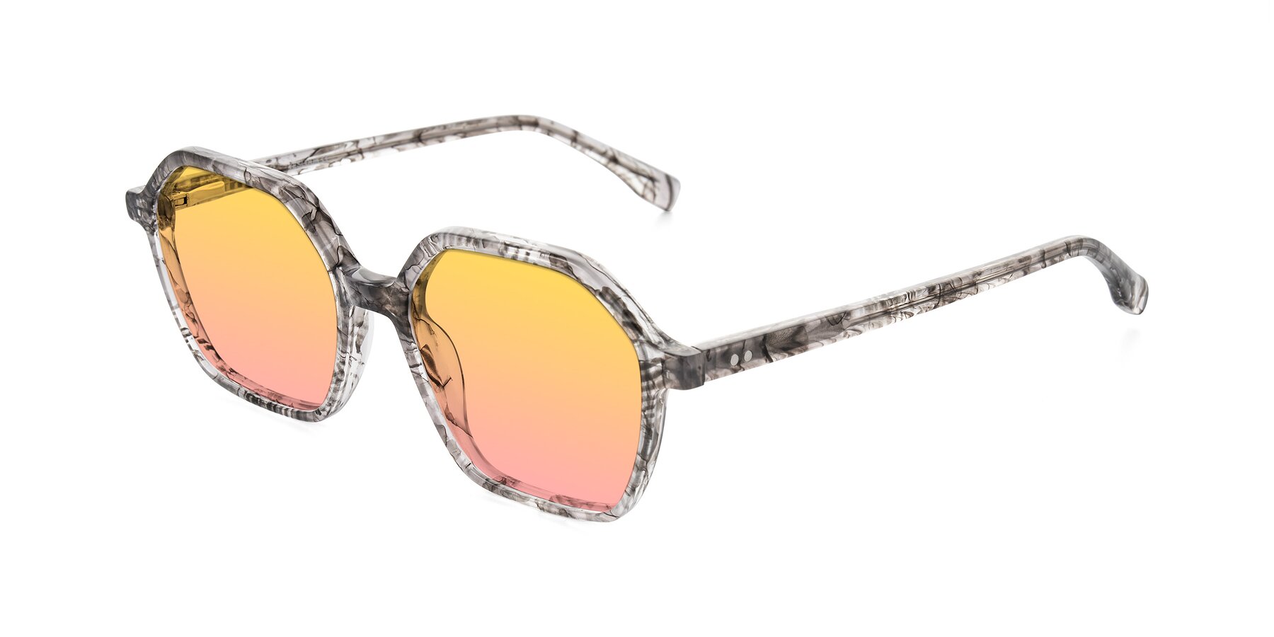 Angle of Hortale in Gray Tortoise with Yellow / Pink Gradient Lenses
