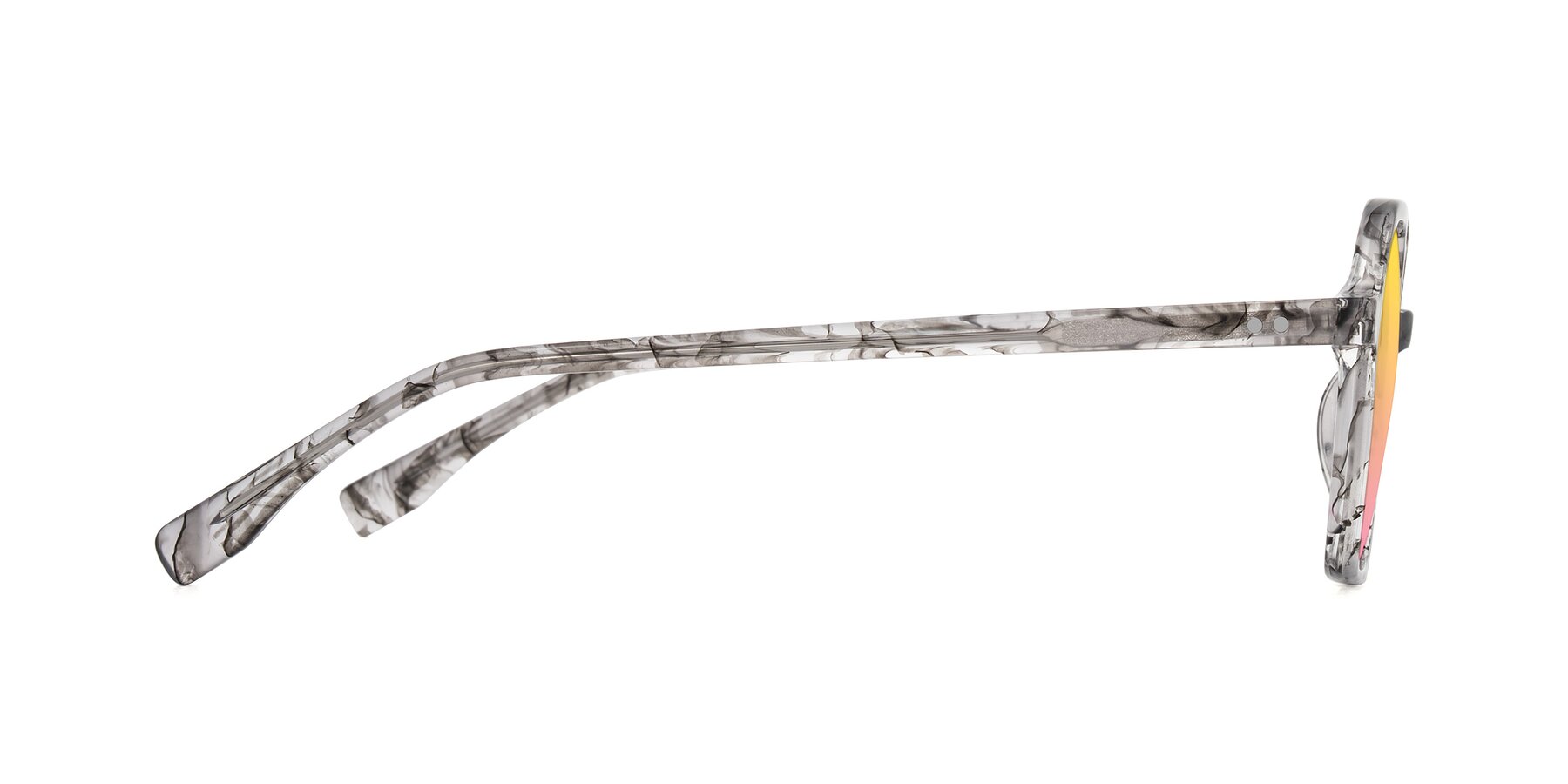 Side of Hortale in Gray Tortoise with Yellow / Pink Gradient Lenses