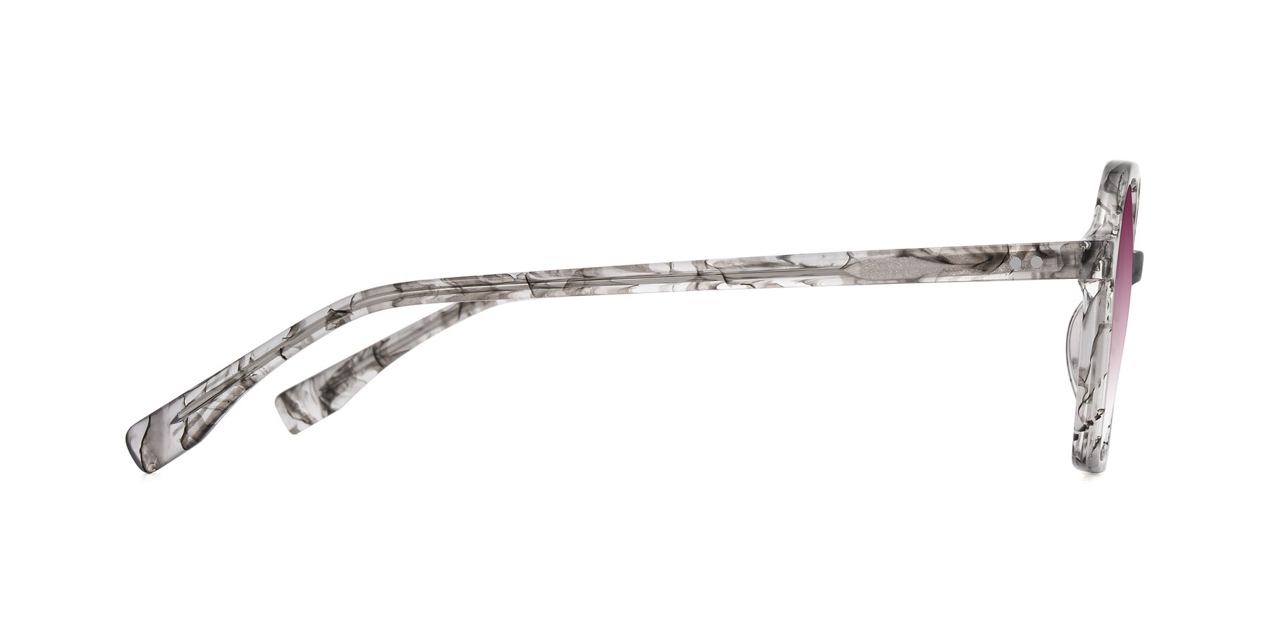 Side of Hortale in Gray Tortoise with Wine Gradient Lenses
