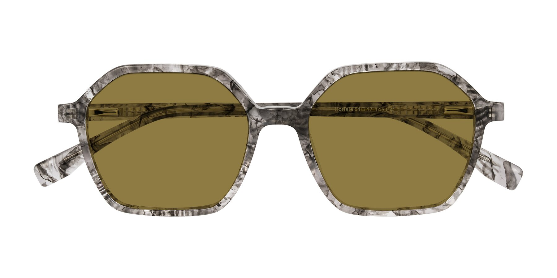 Folded Front of Hortale in Gray Tortoise with Brown Polarized Lenses