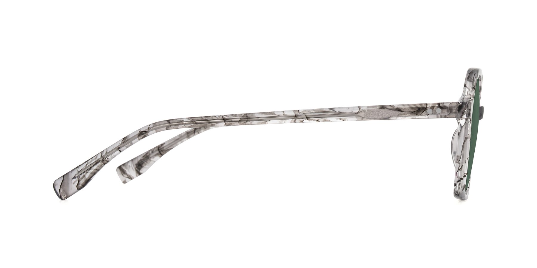 Side of Hortale in Gray Tortoise with Green Polarized Lenses