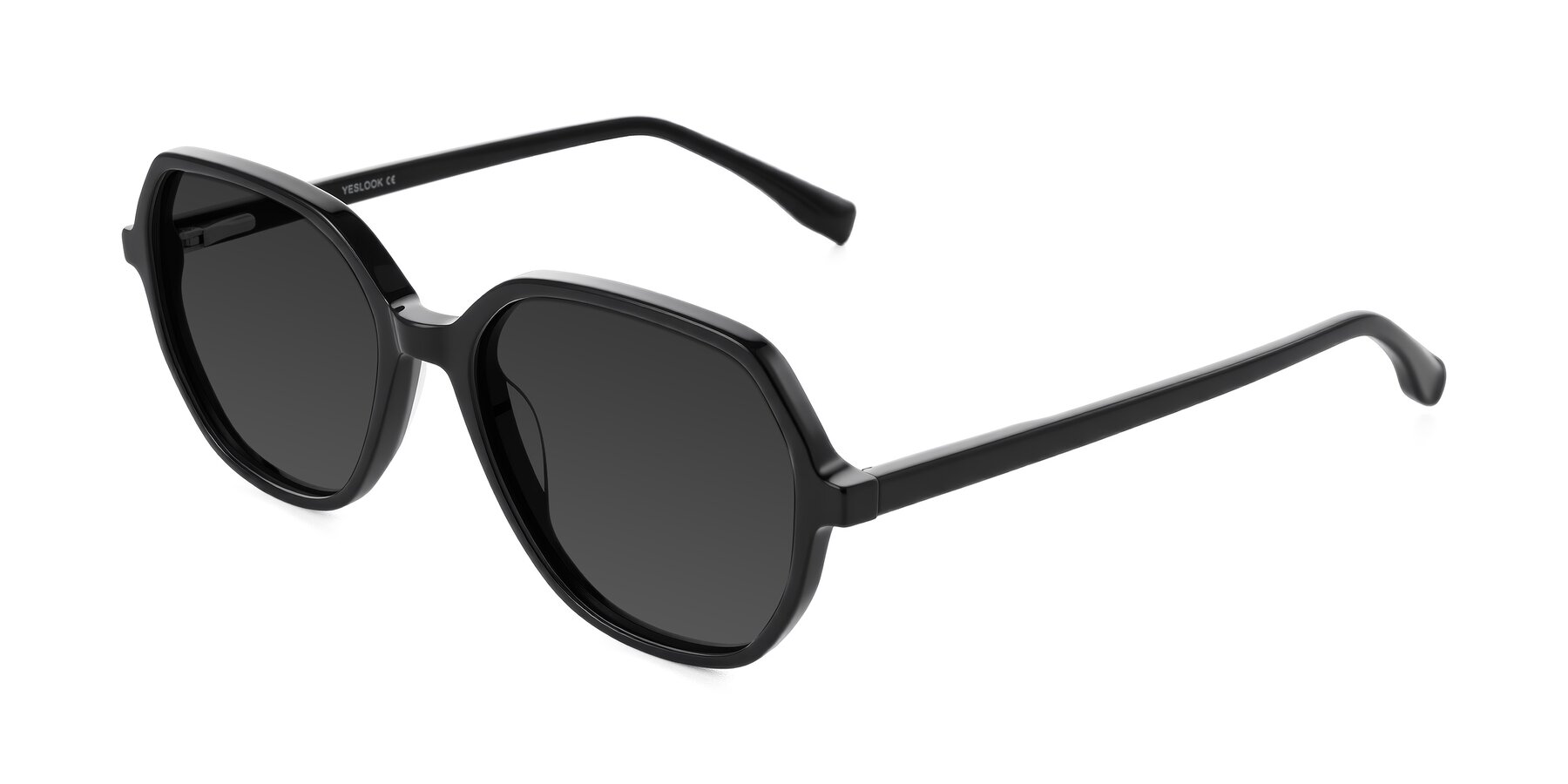 Angle of Avenite in Black with Gray Tinted Lenses