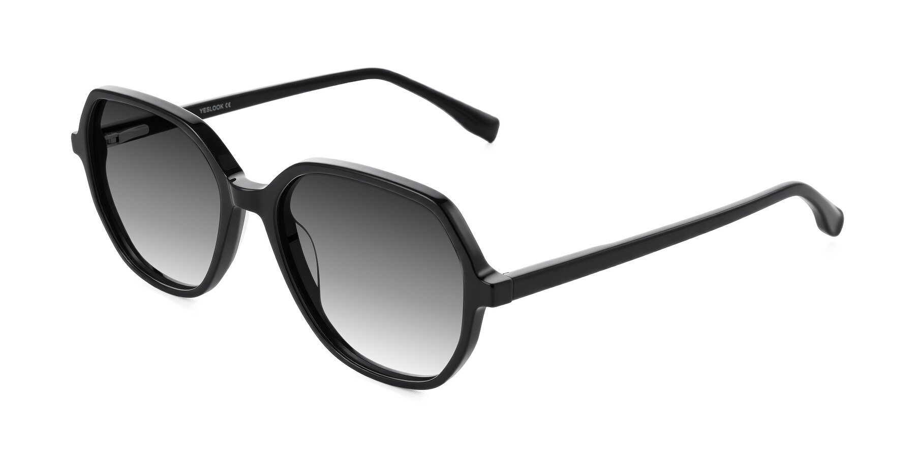 Angle of Avenite in Black with Gray Gradient Lenses