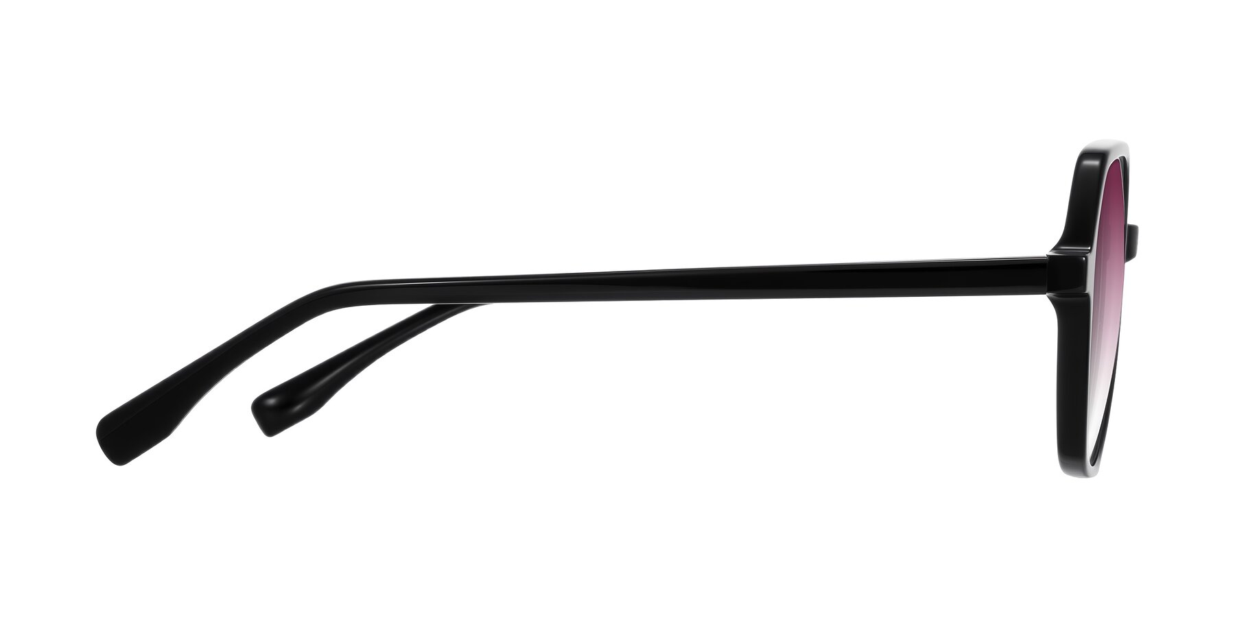 Side of Avenite in Black with Wine Gradient Lenses