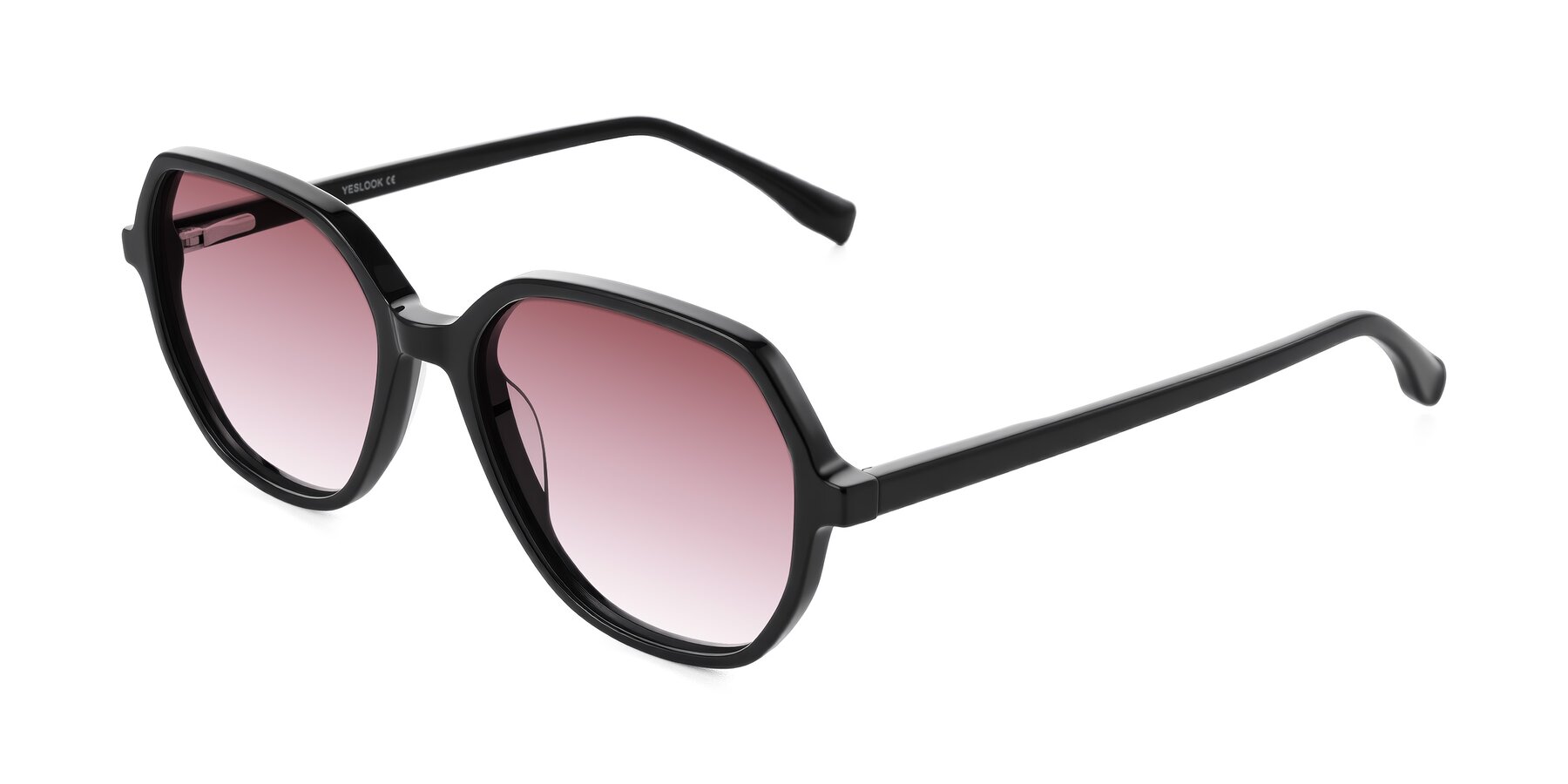 Angle of Avenite in Black with Garnet Gradient Lenses