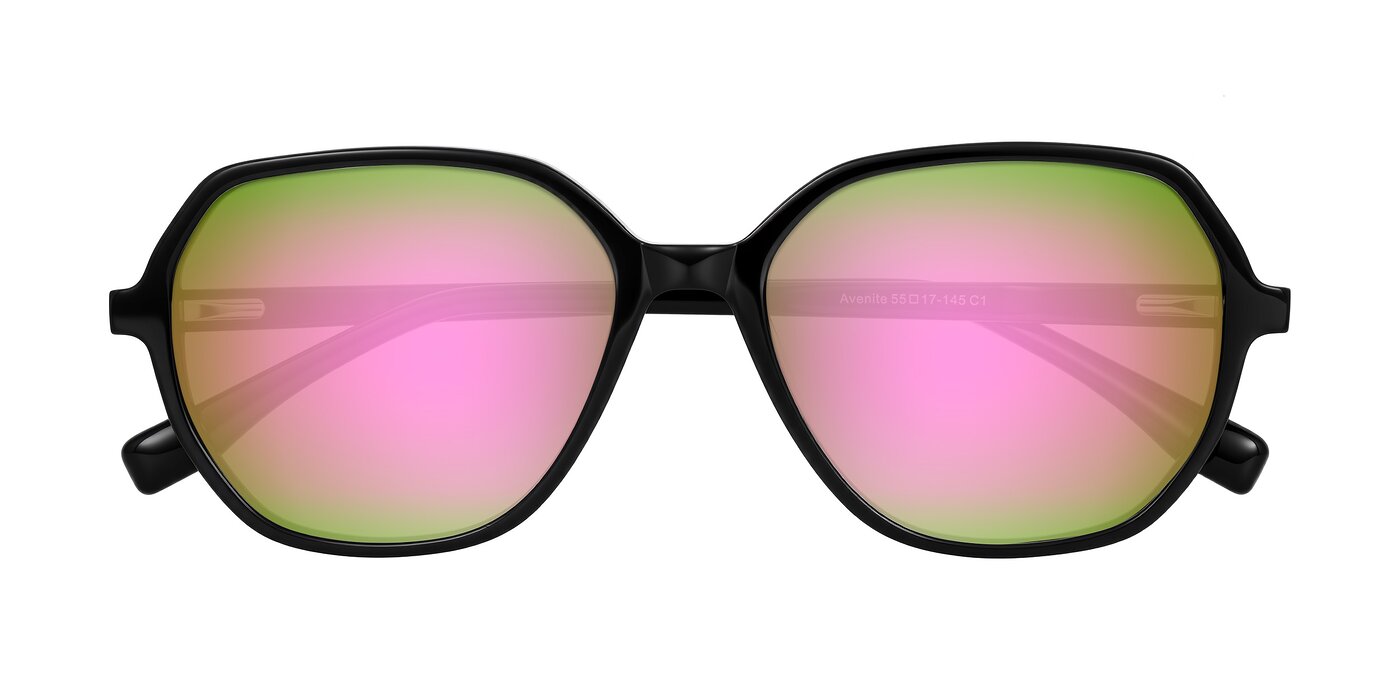 Avenite - Black Flash Mirrored Sunglasses