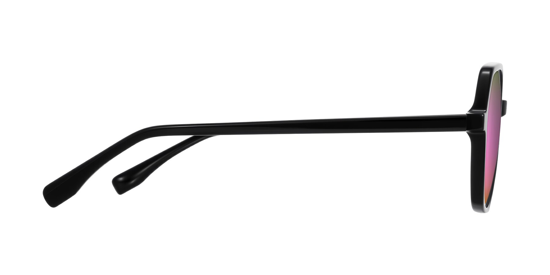Side of Avenite in Black with Pink Mirrored Lenses