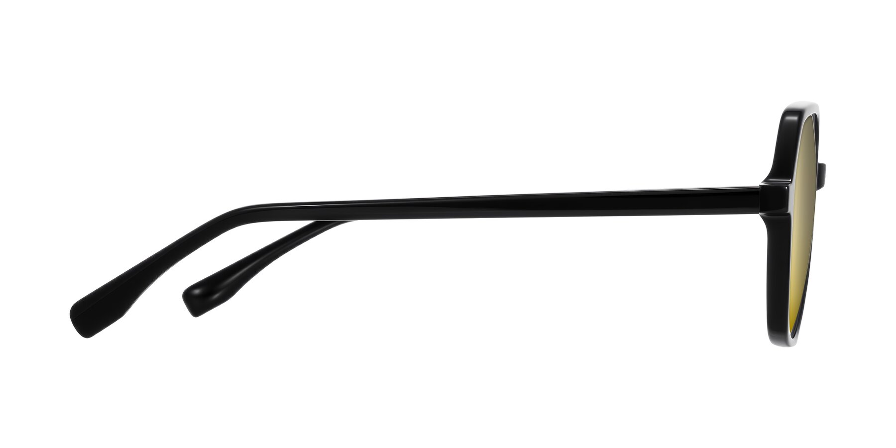 Side of Avenite in Black with Gold Mirrored Lenses