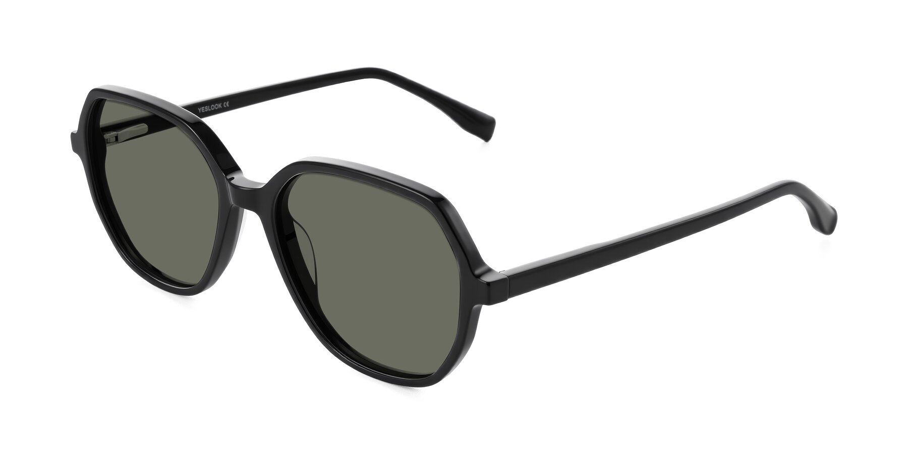 Angle of Avenite in Black with Gray Polarized Lenses