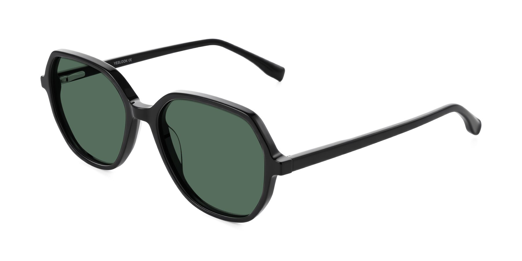 Angle of Avenite in Black with Green Polarized Lenses