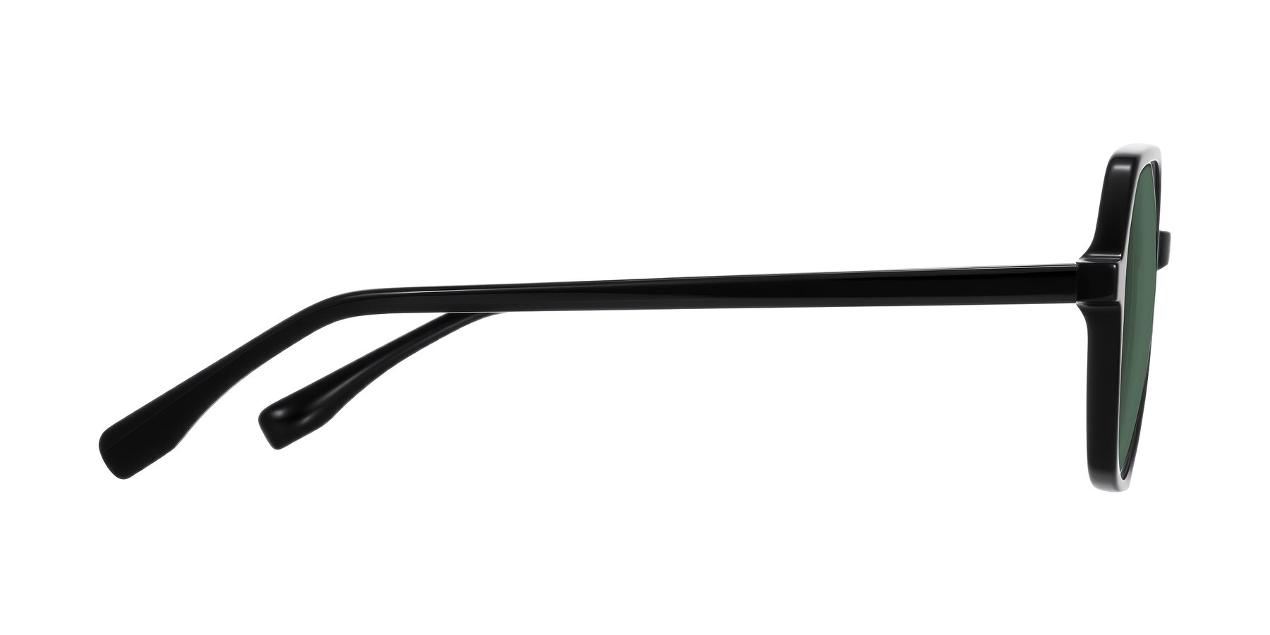 Side of Avenite in Black with Green Polarized Lenses