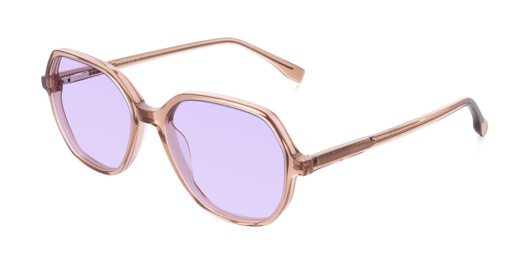 Angle of Avenite in Light Brown with Light Purple Tinted Lenses