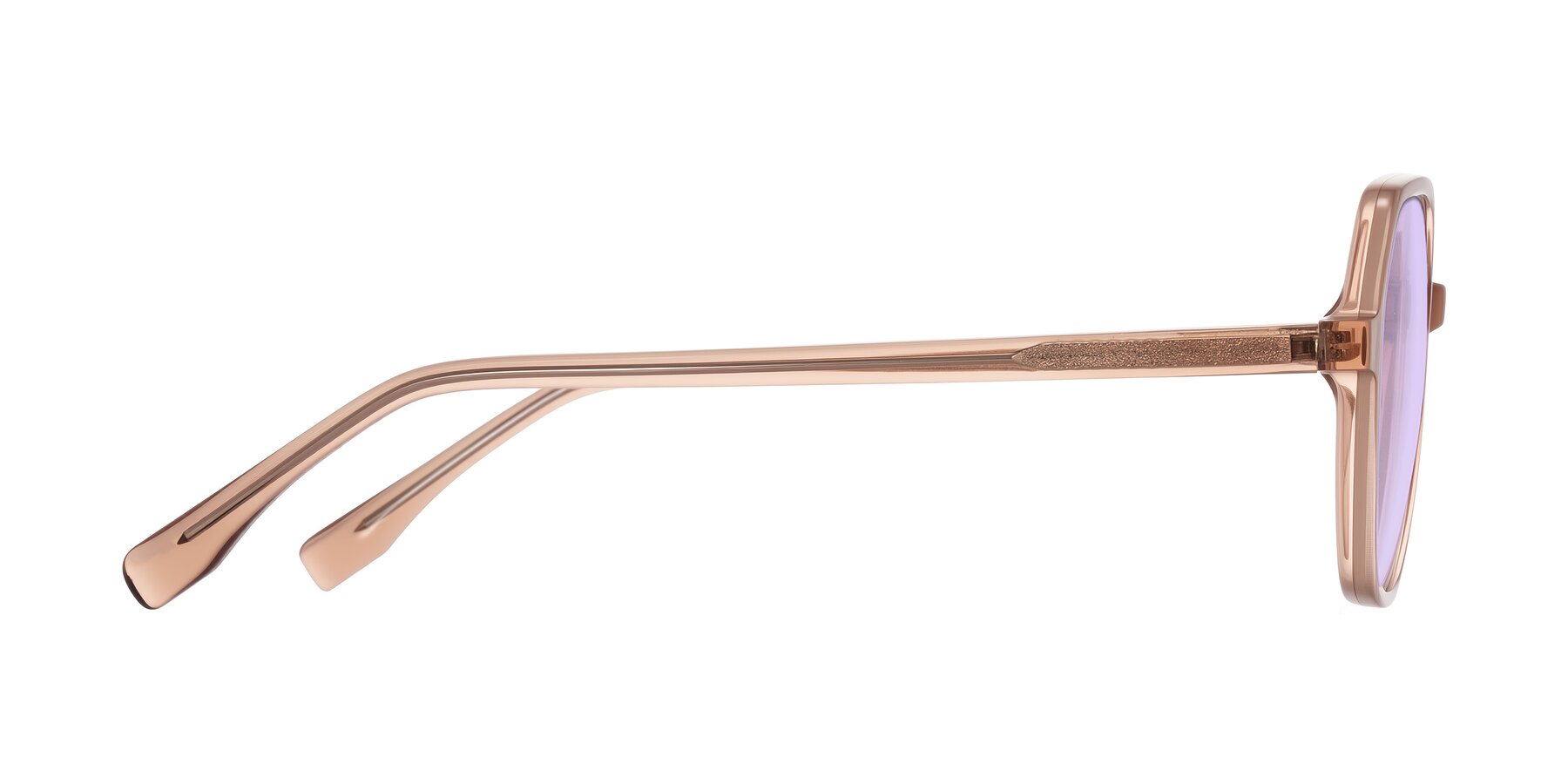 Side of Avenite in Light Brown with Light Purple Tinted Lenses
