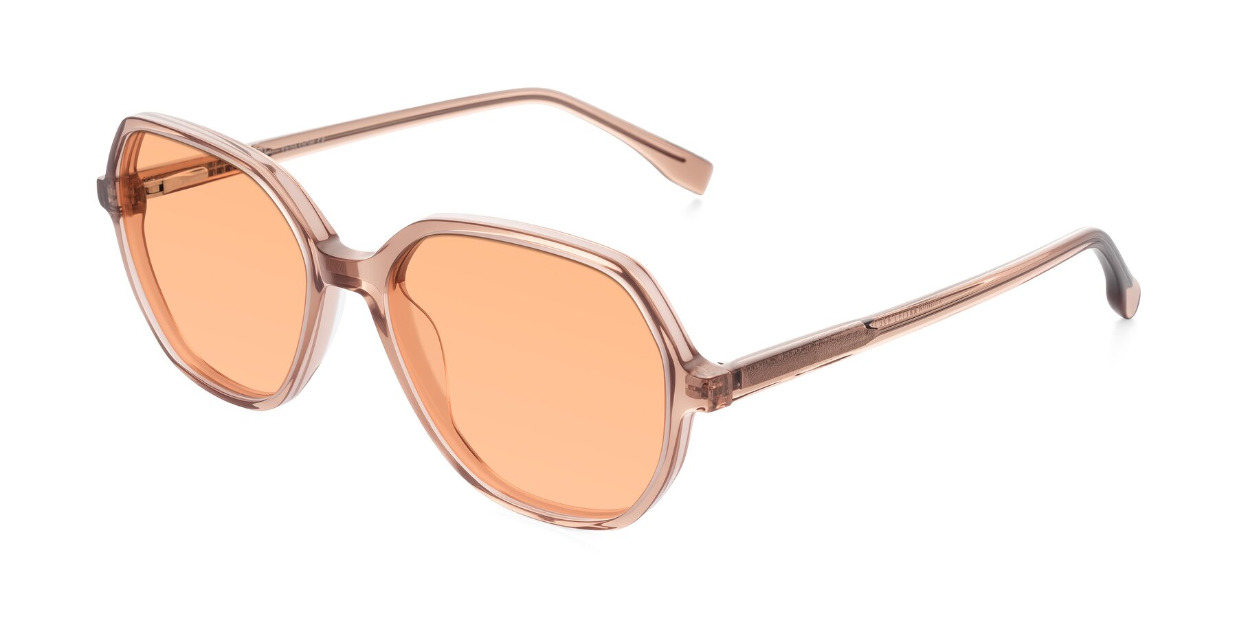 Angle of Avenite in Light Brown with Light Orange Tinted Lenses