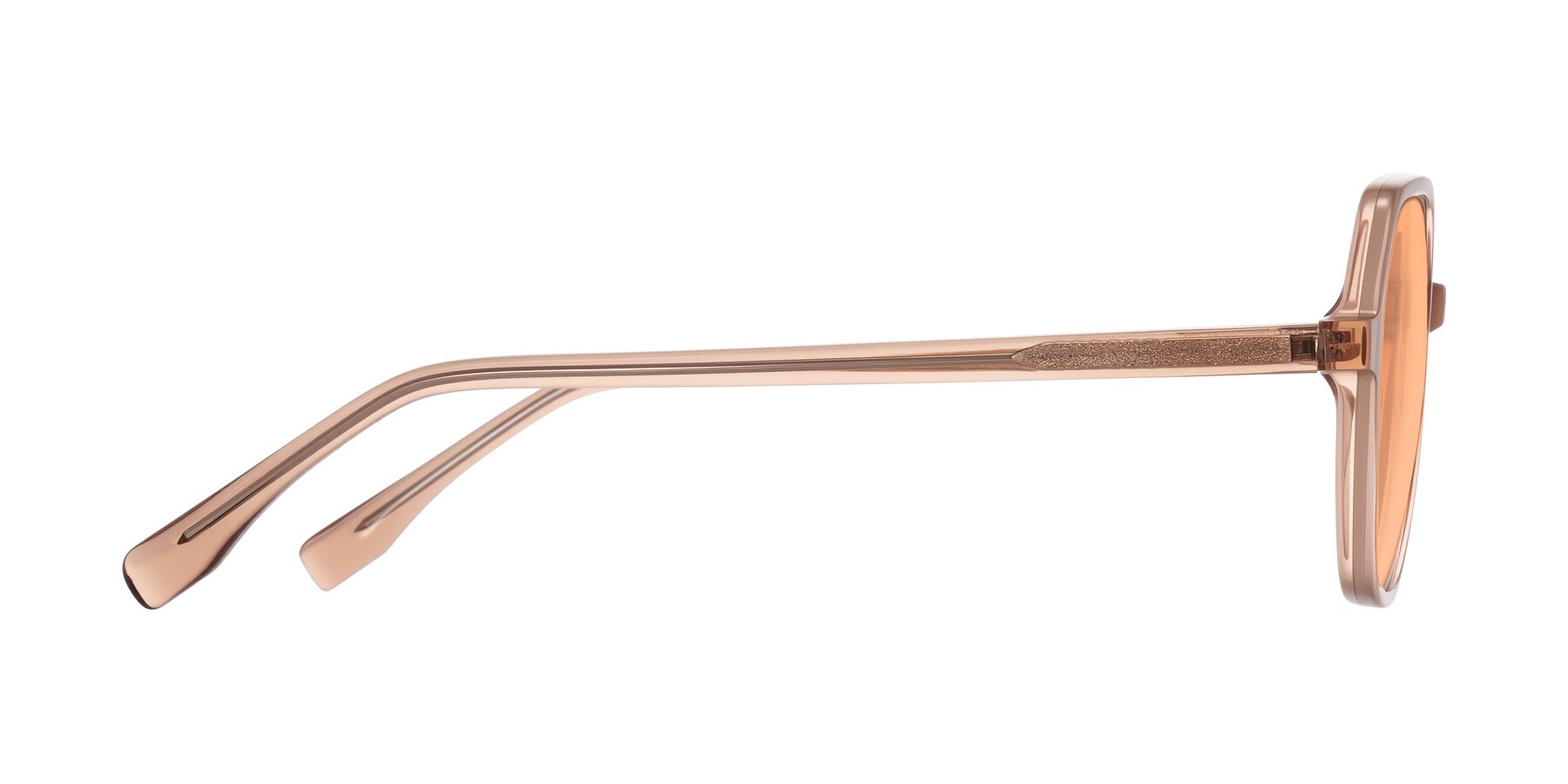 Side of Avenite in Light Brown with Light Orange Tinted Lenses