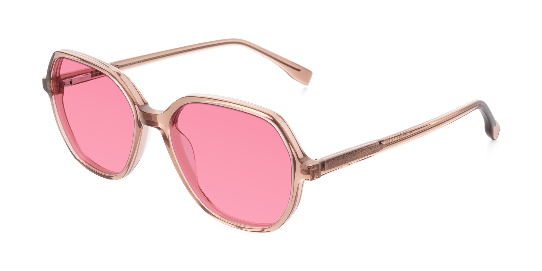 Angle of Avenite in Light Brown with Pink Tinted Lenses