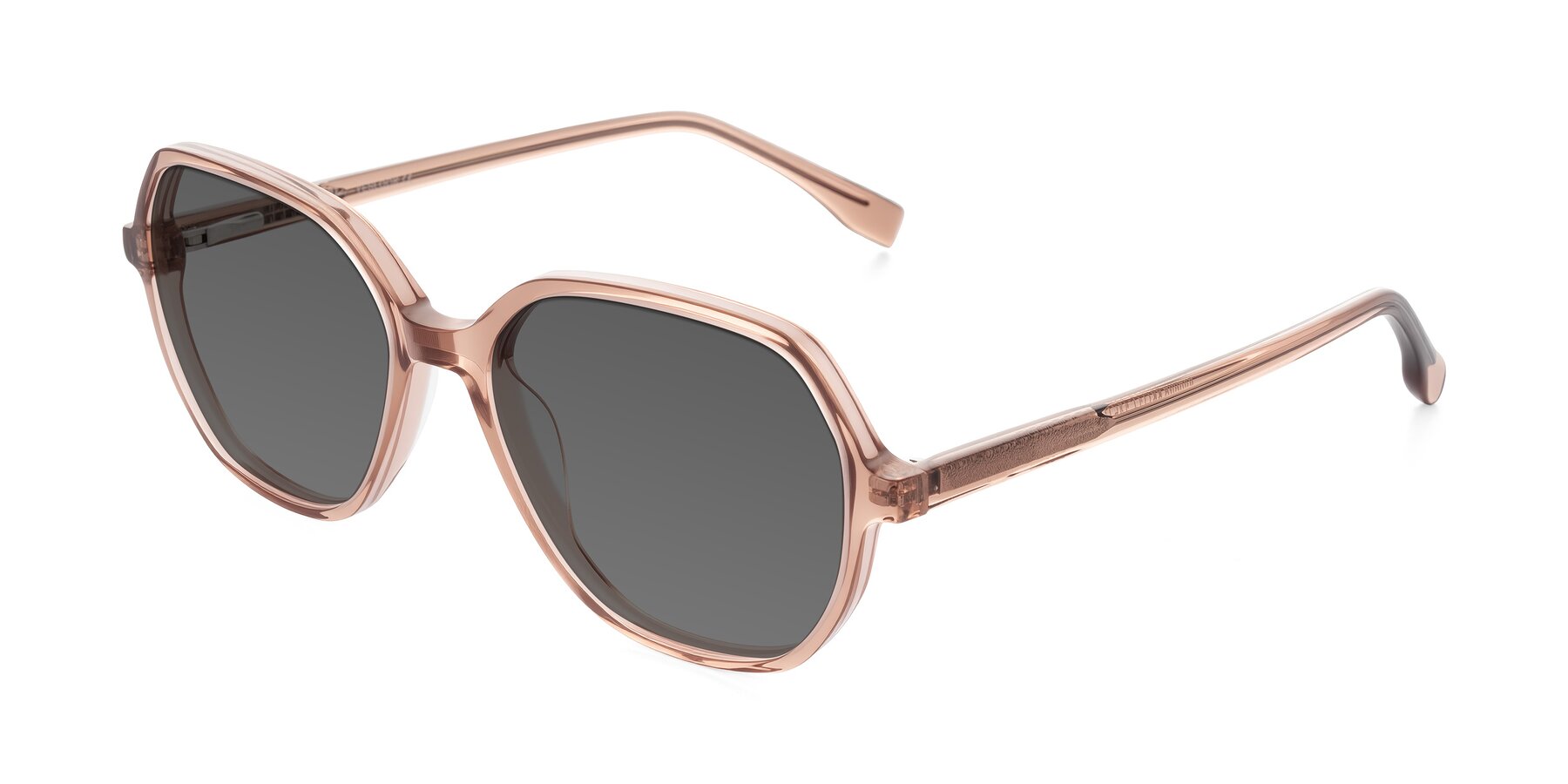 Angle of Avenite in Light Brown with Medium Gray Tinted Lenses