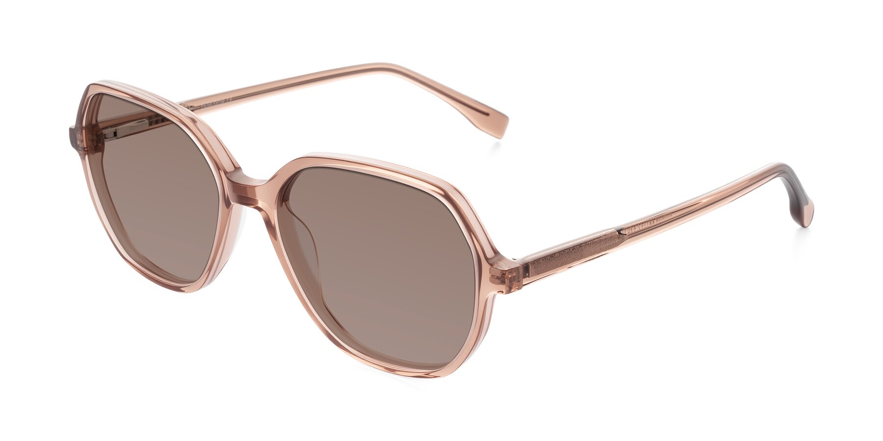 Angle of Avenite in Light Brown with Medium Brown Tinted Lenses