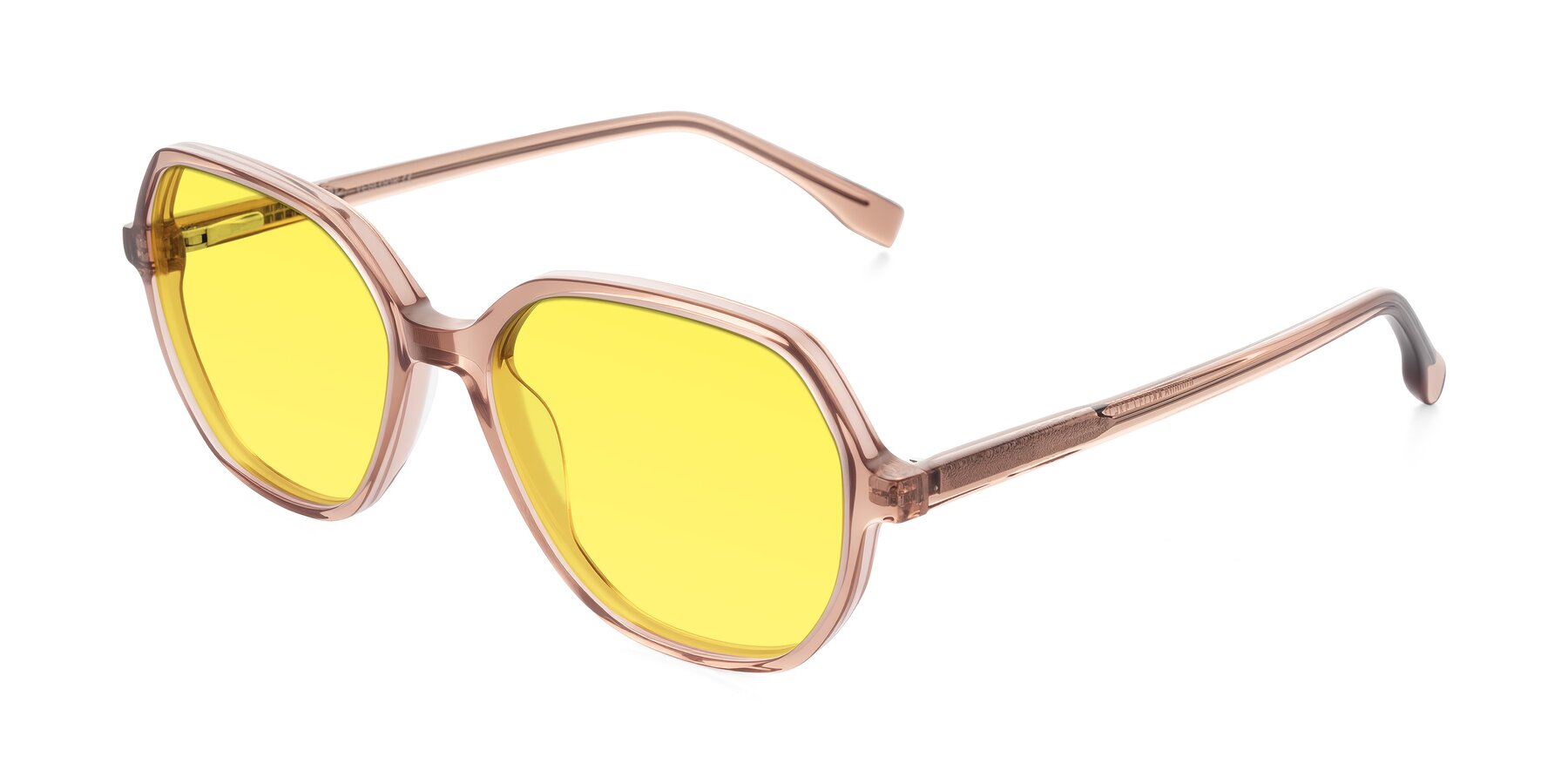Angle of Avenite in Light Brown with Medium Yellow Tinted Lenses