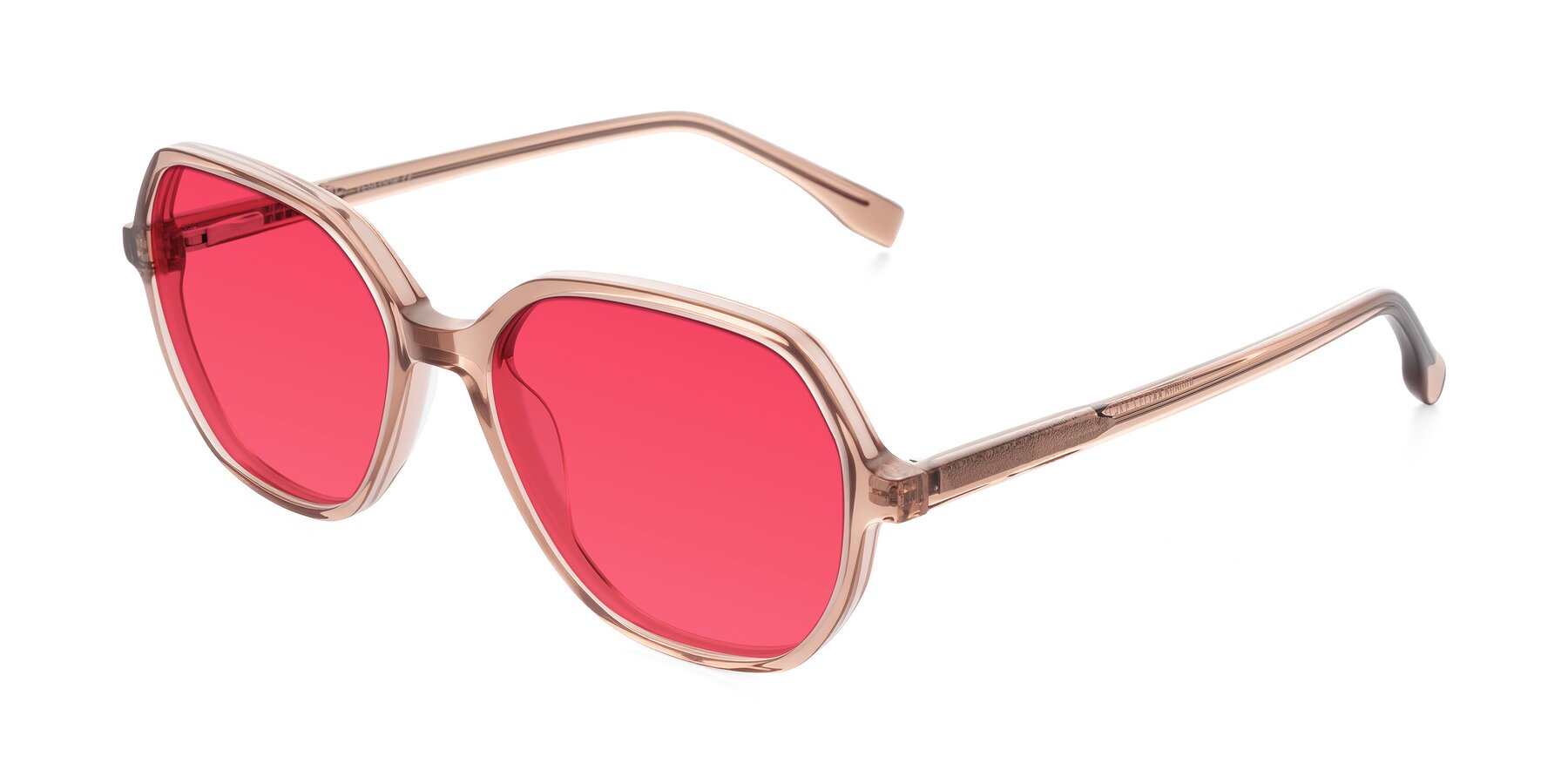 Angle of Avenite in Light Brown with Red Tinted Lenses