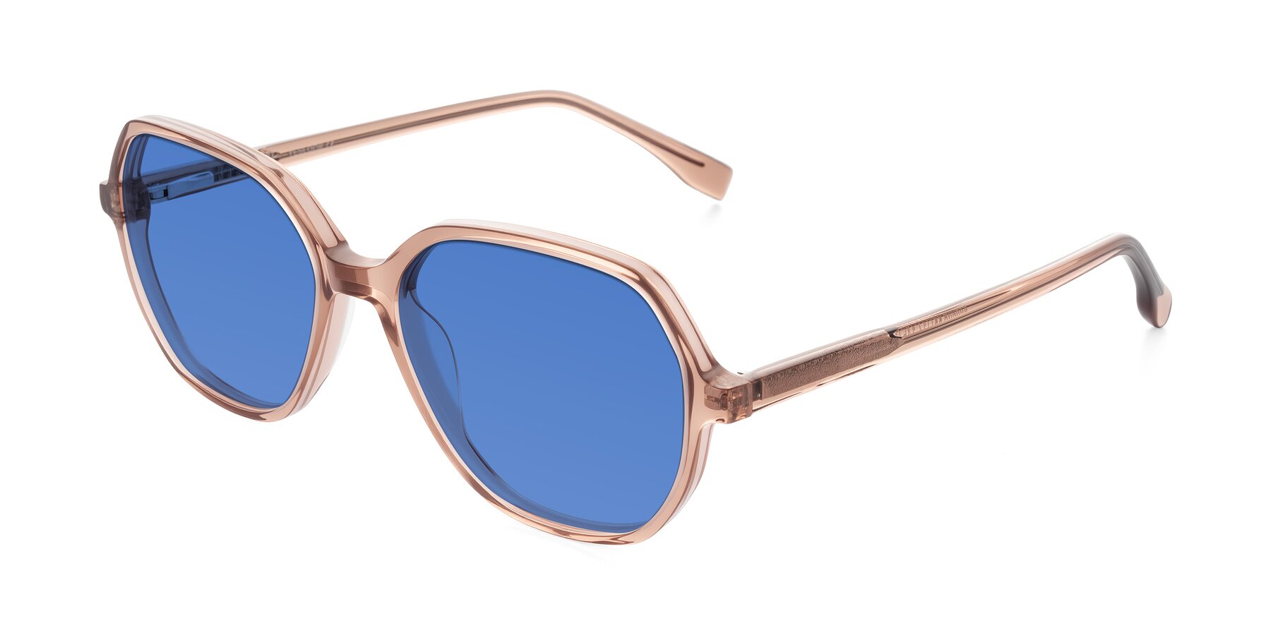Angle of Avenite in Light Brown with Blue Tinted Lenses