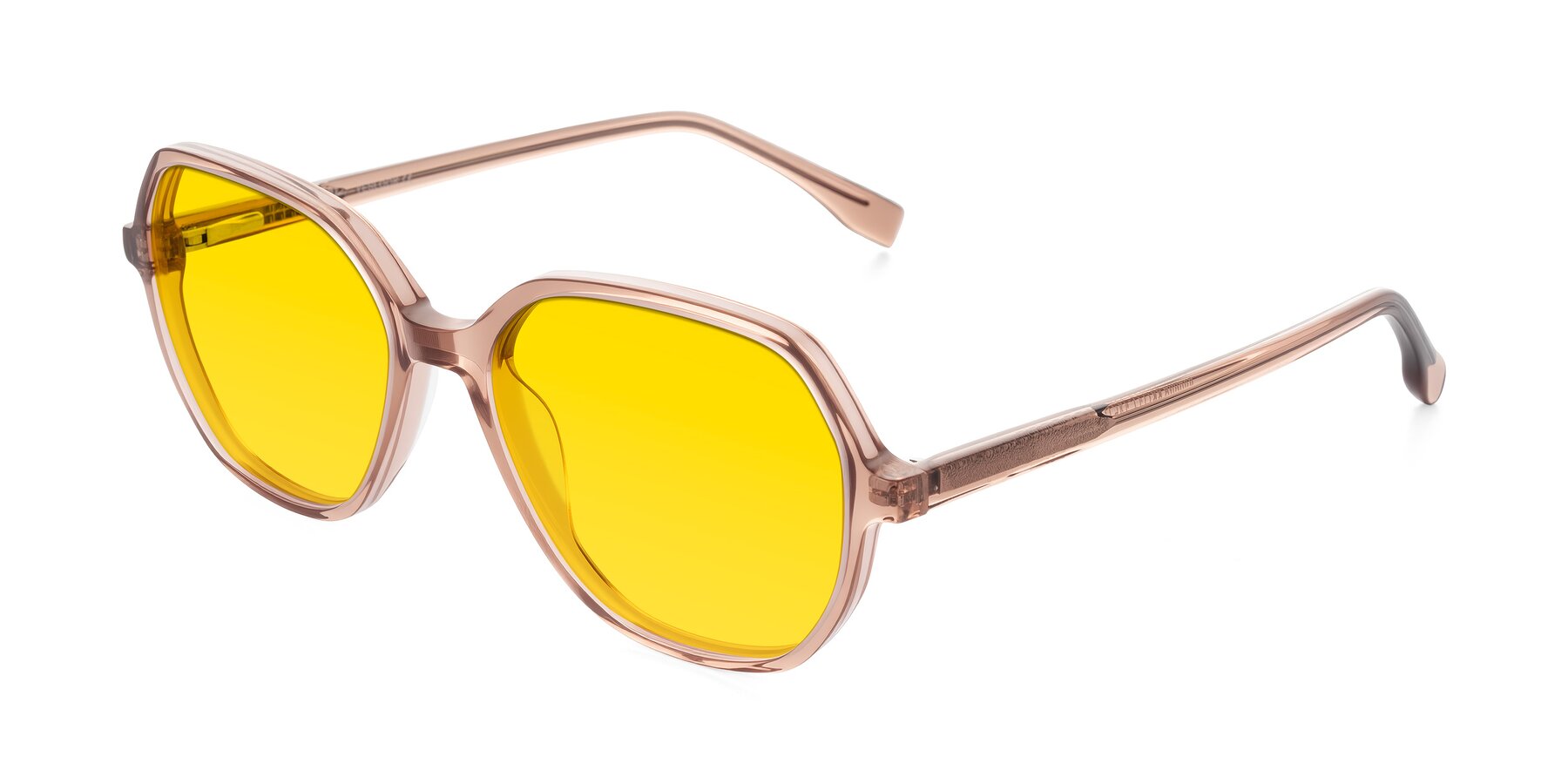 Angle of Avenite in Light Brown with Yellow Tinted Lenses