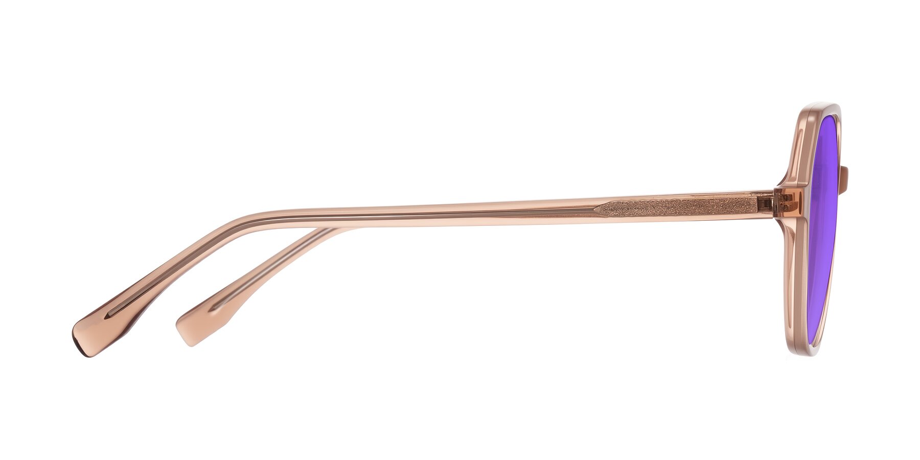 Side of Avenite in Light Brown with Purple Tinted Lenses