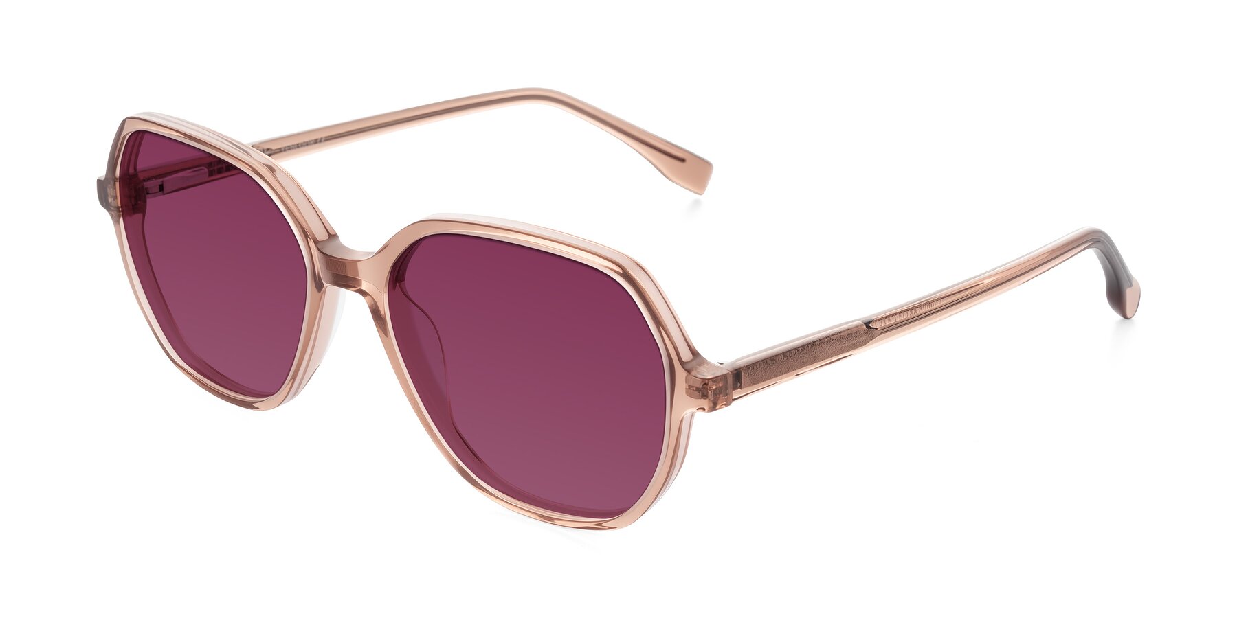 Angle of Avenite in Light Brown with Wine Tinted Lenses