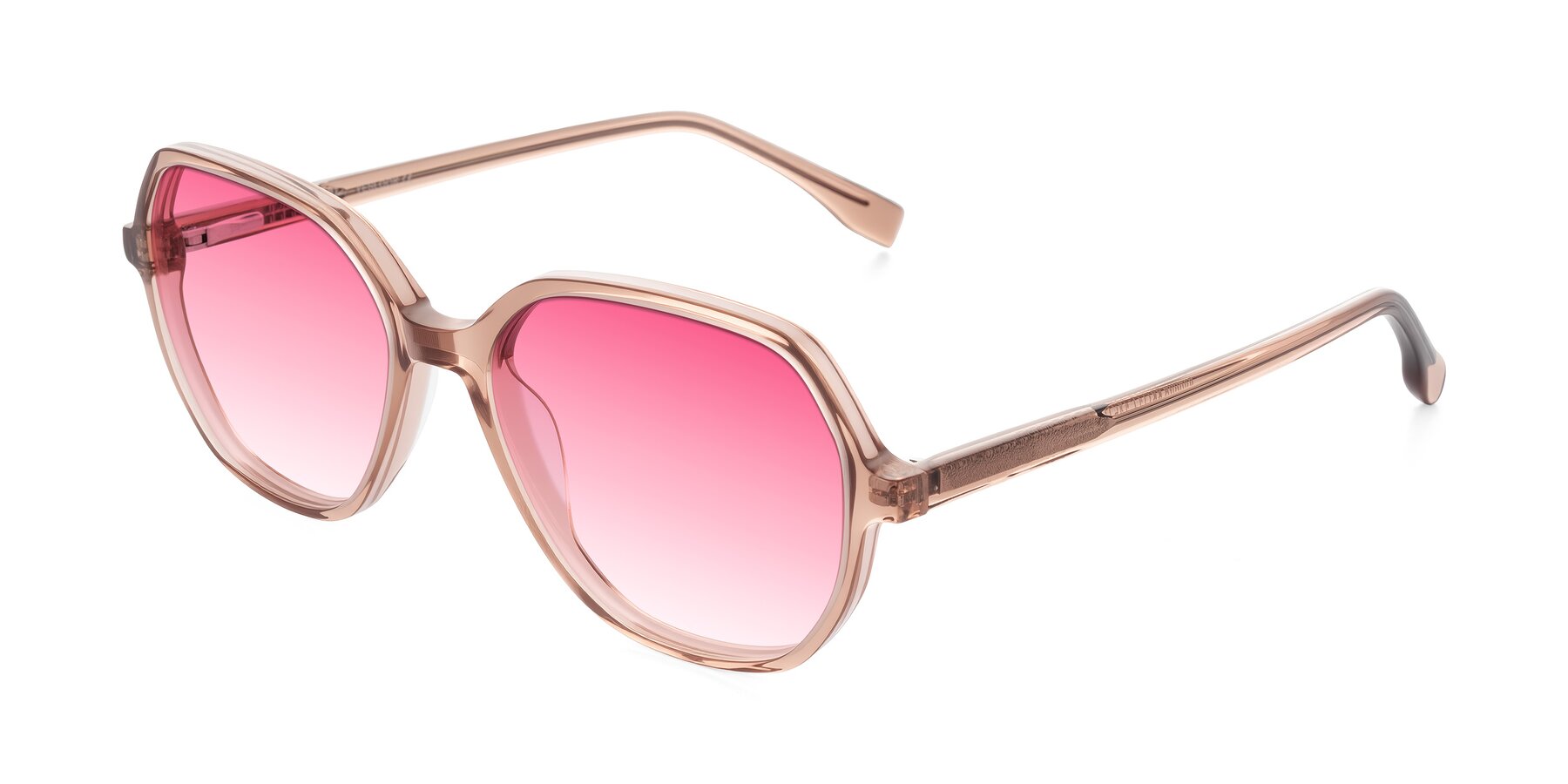 Angle of Avenite in Light Brown with Pink Gradient Lenses