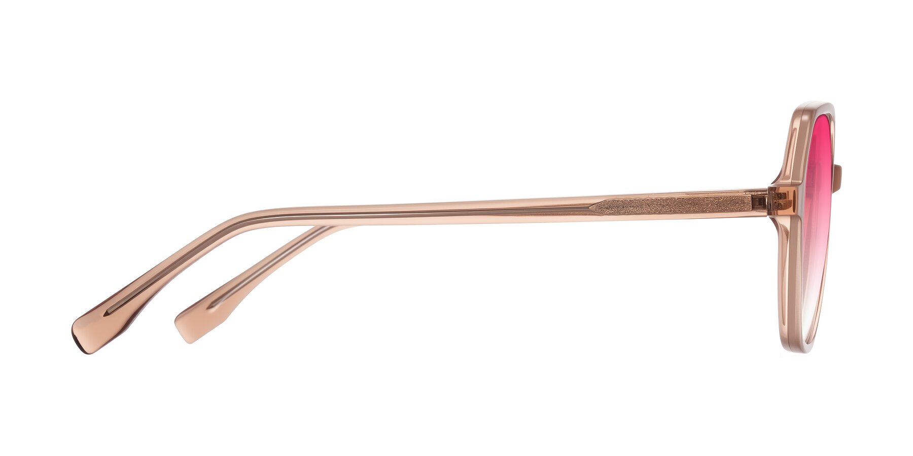 Side of Avenite in Light Brown with Pink Gradient Lenses