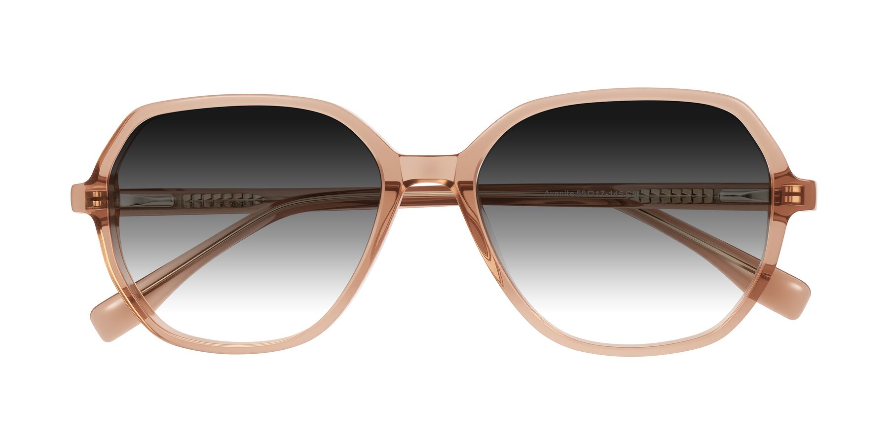 Folded Front of Avenite in Light Brown with Gray Gradient Lenses